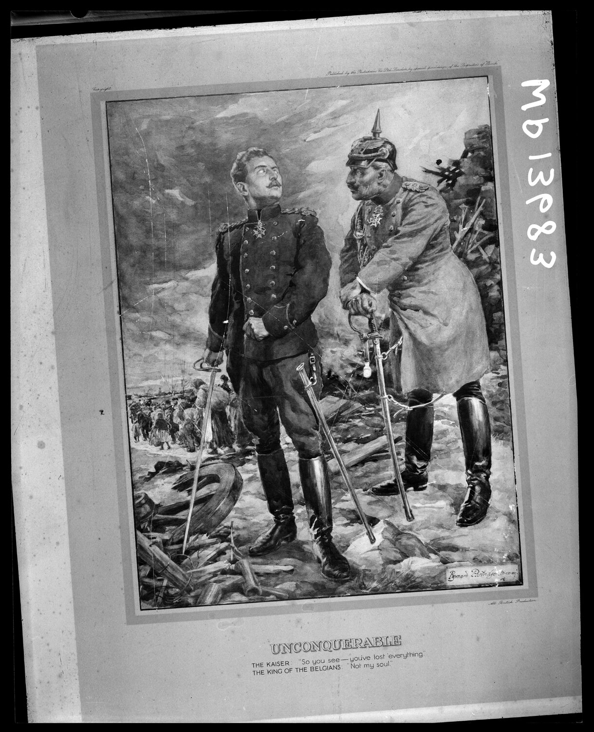 WW1 Engraving "Unconquerable"