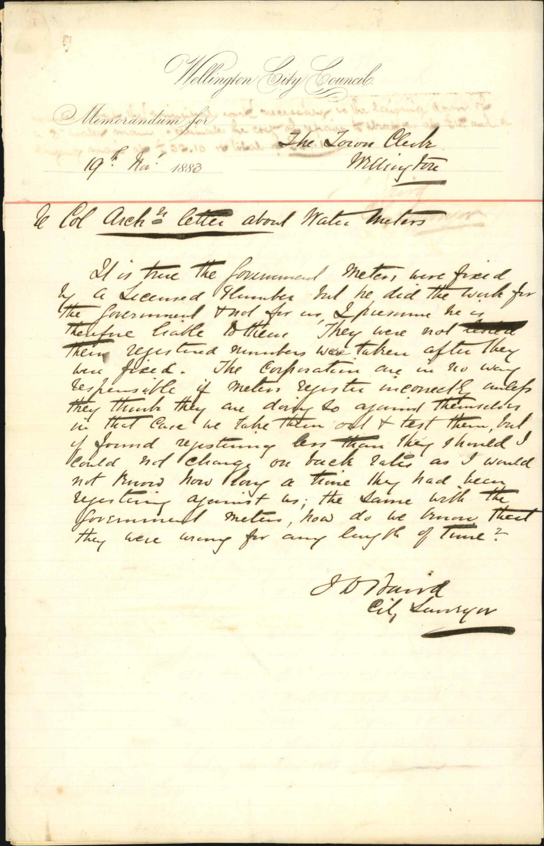 Deduction for overcharge for water supply - Colonial Architect