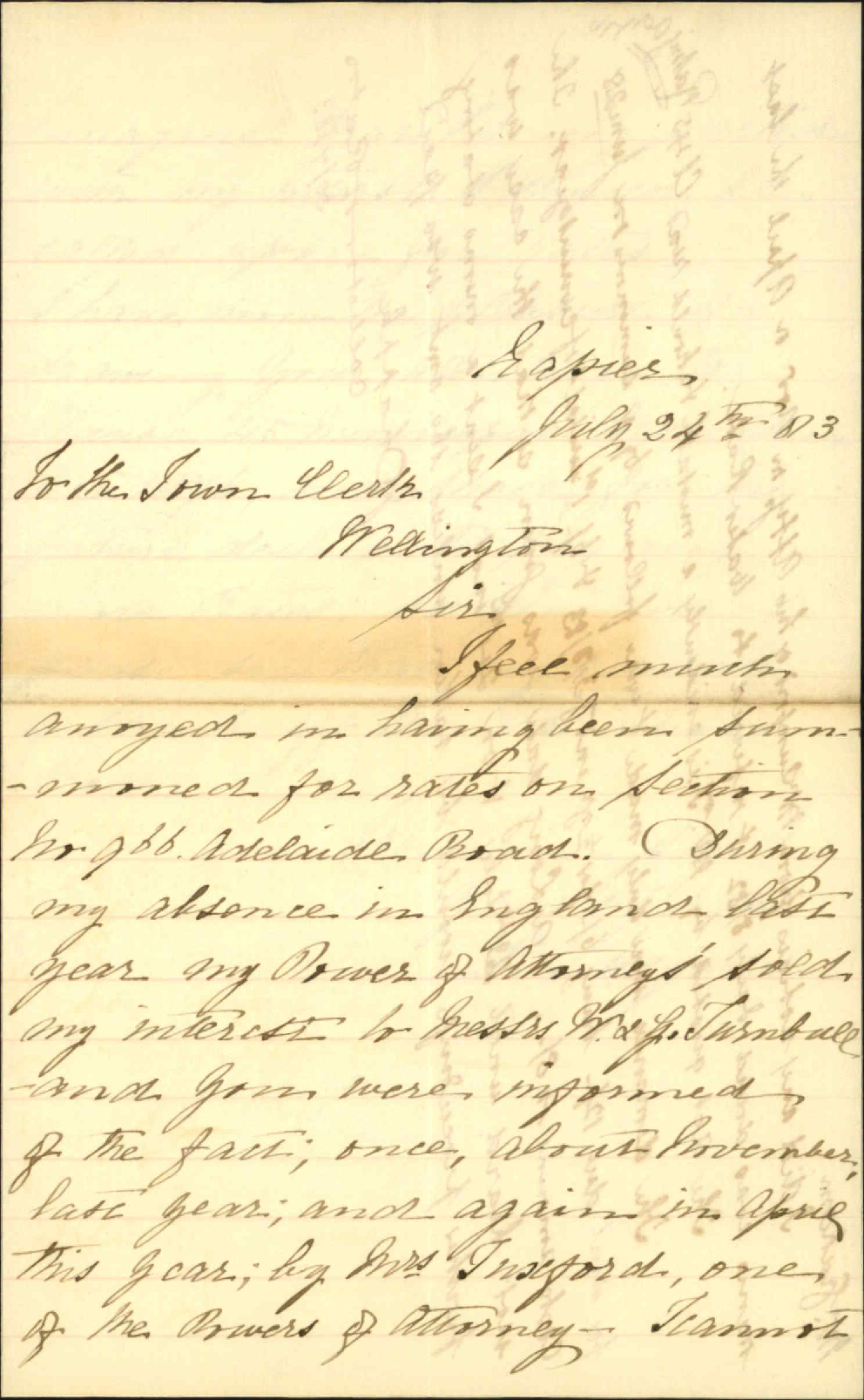 Complaint regarding rating of his property, changed hands - F Tuxford