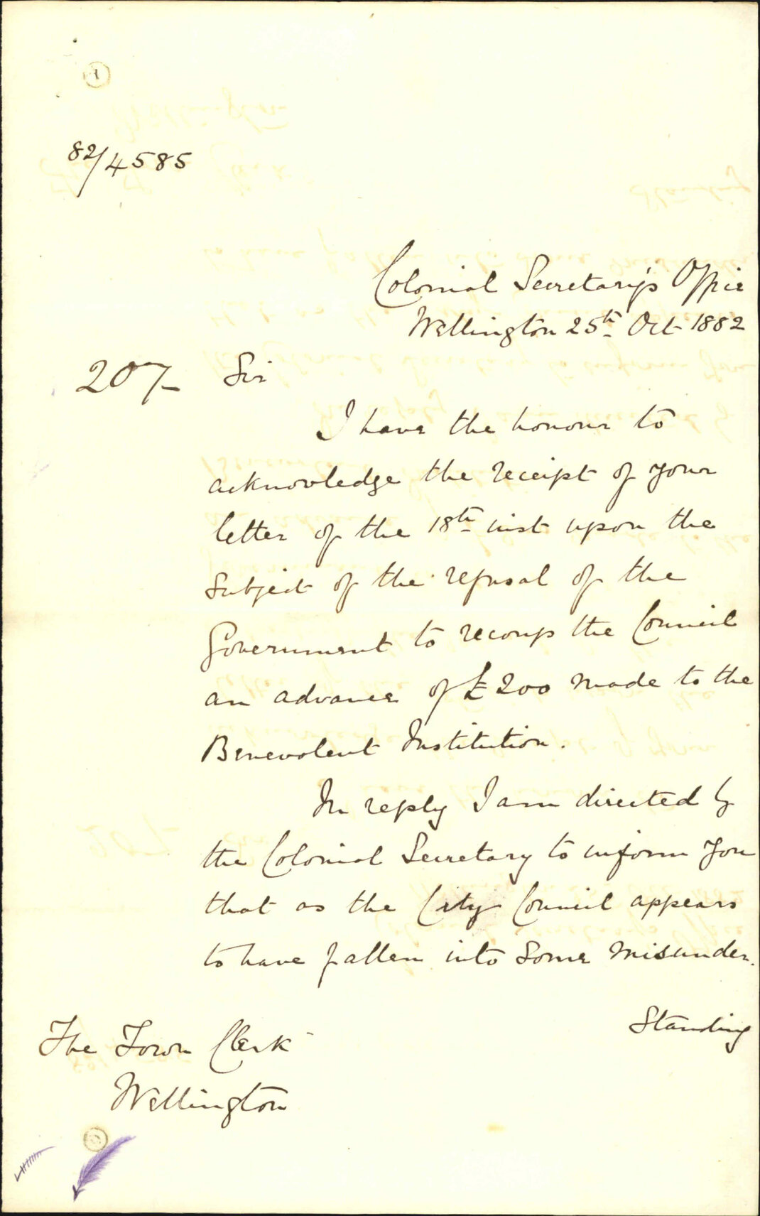 Government taking over management of the hospital - Colonial Secretary