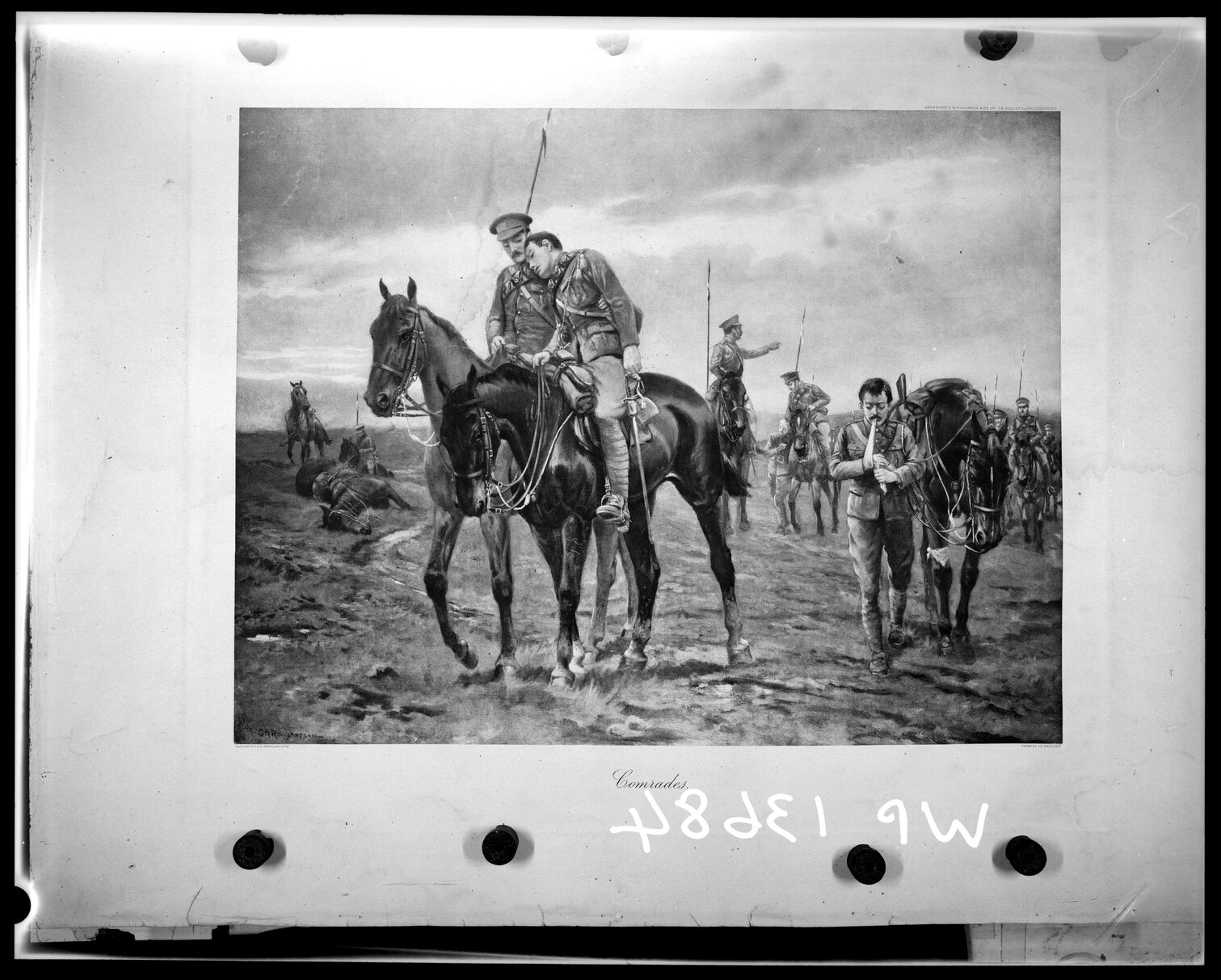 WW1 Engraving "Comrades"