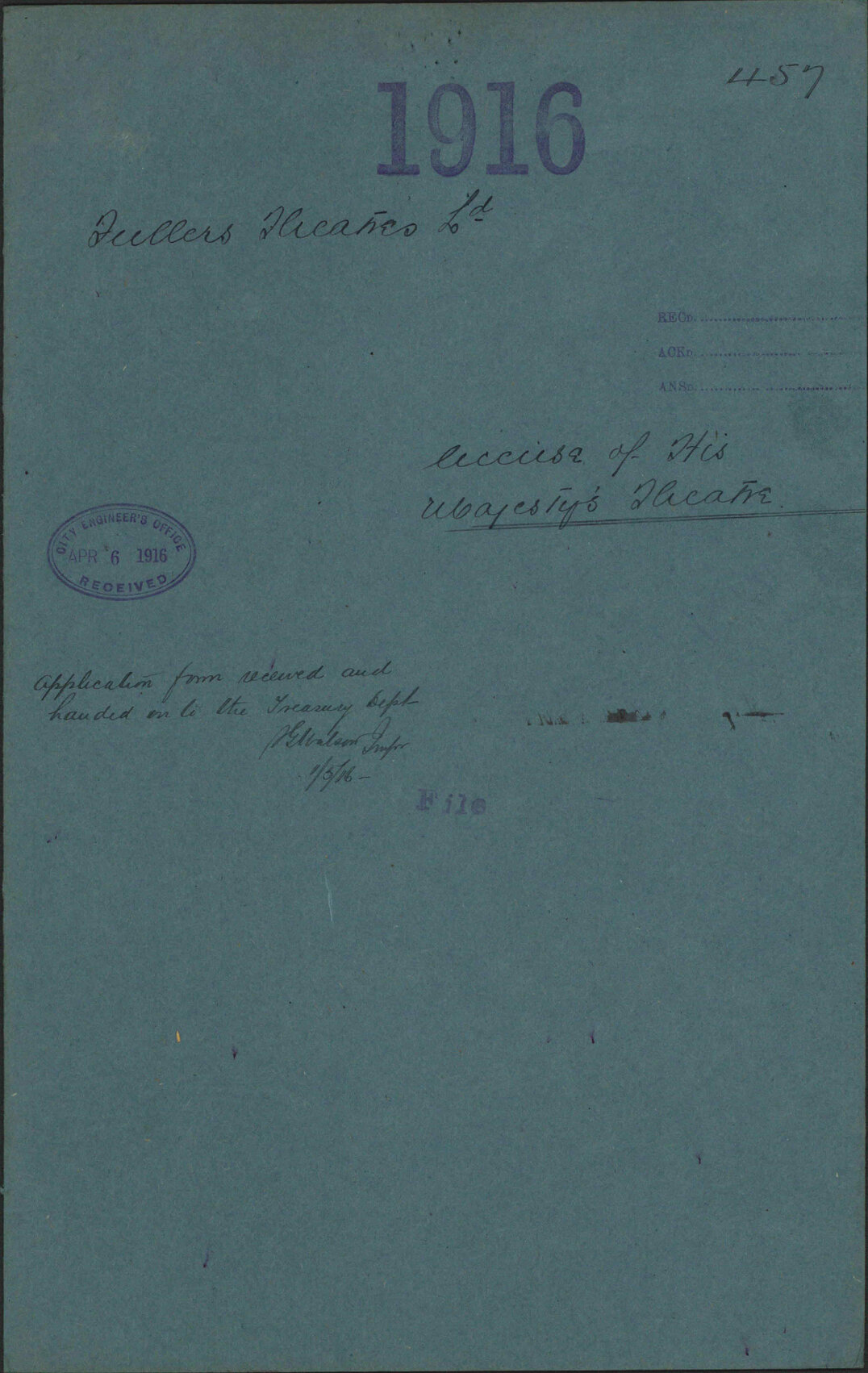 License of His Majesty's Theatre - Fullers Theatres Ltd