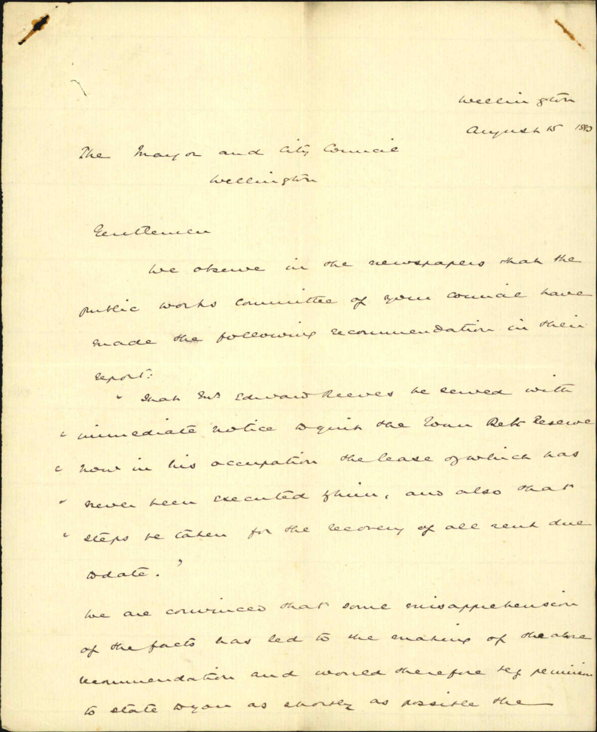Edward Reeves and Town Belt Reserve - Izard &amp; Bell