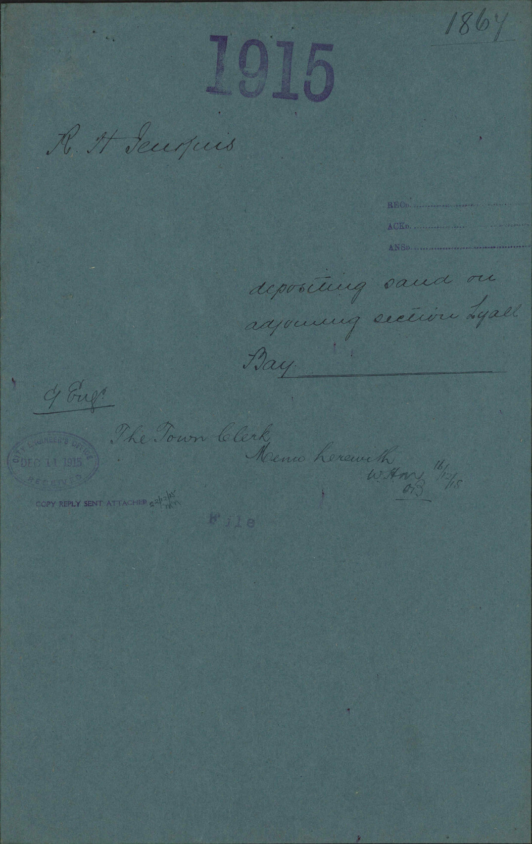 Depositing sand on adjoining section, Lyall Bay - R H Jenkins