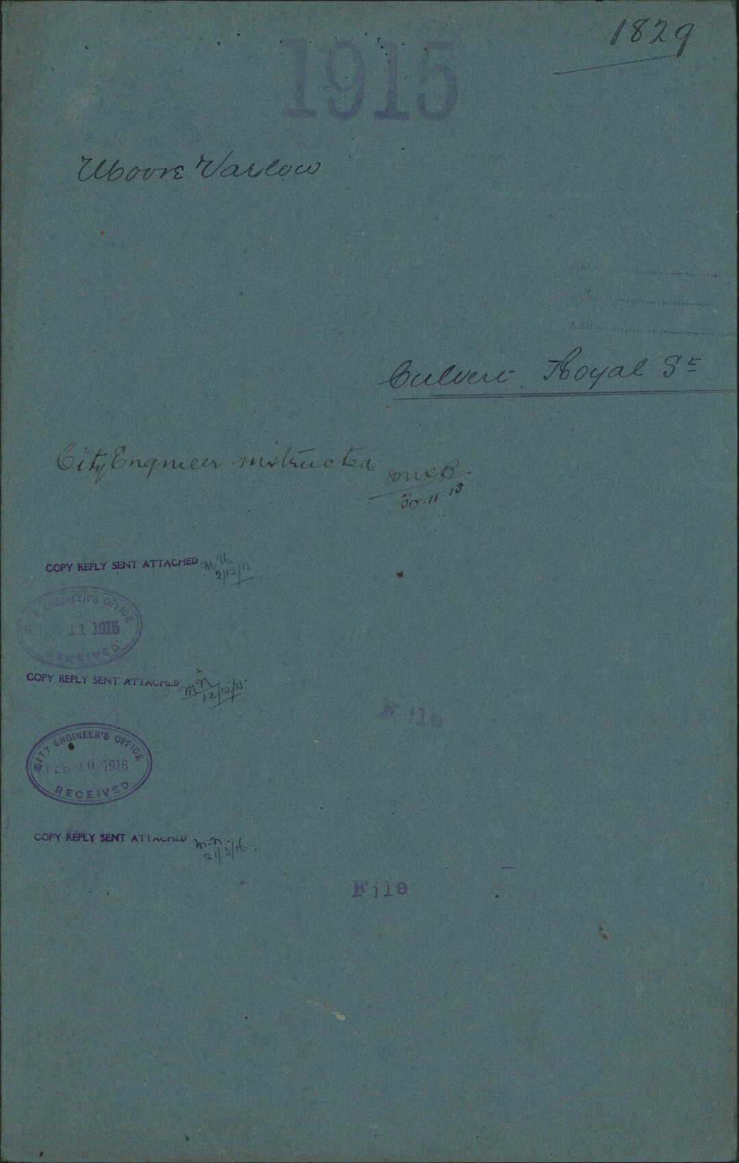 Culvert, Royal Street - Moore &amp; Varlow