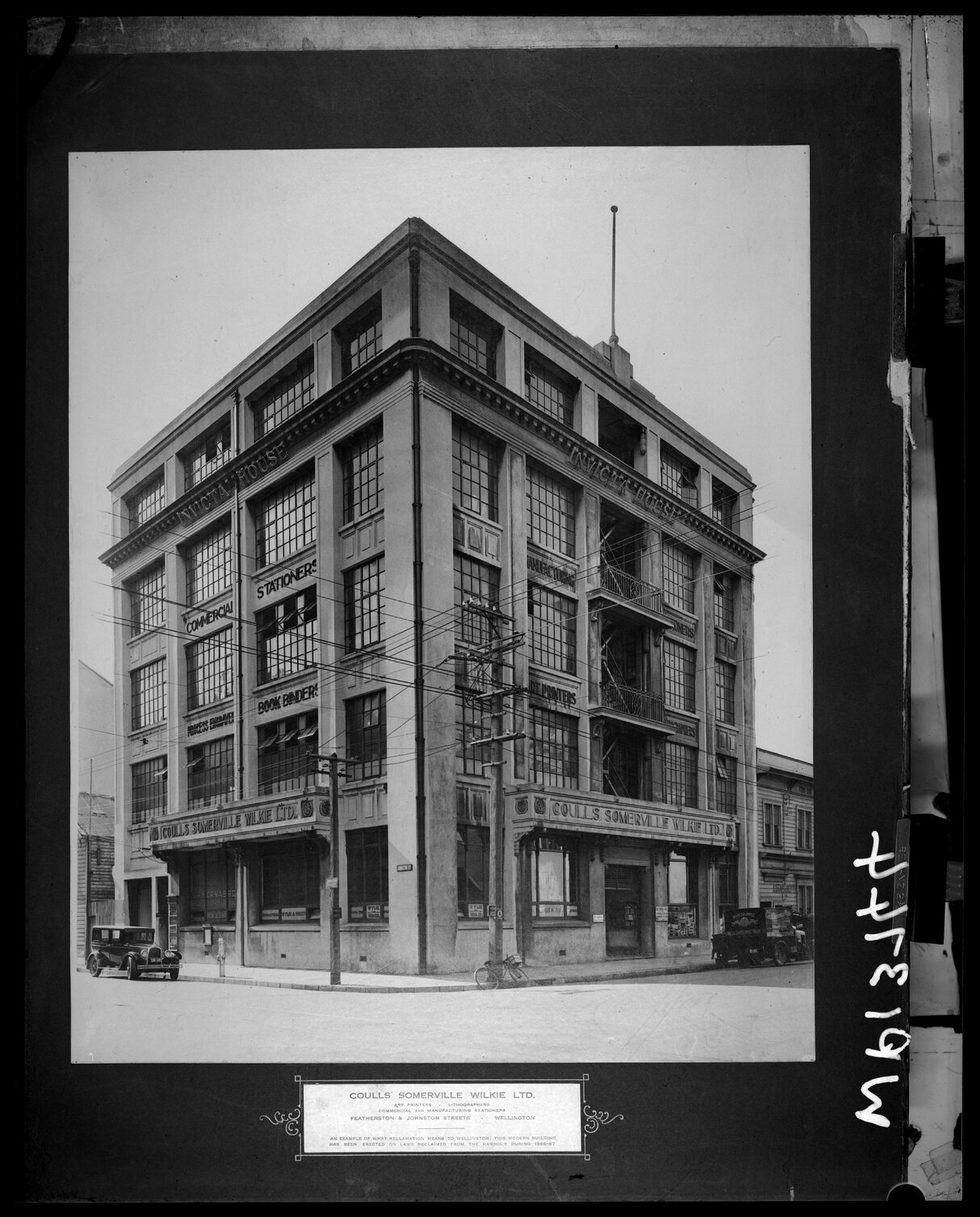 Invicta House on the corner of Featherston Street and Johnston Street