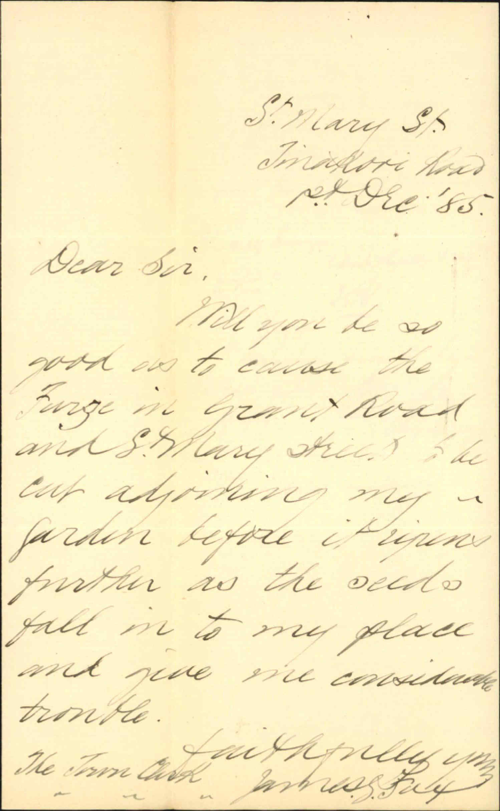 Furze in Grant Road and St Mary Street - J G Fox