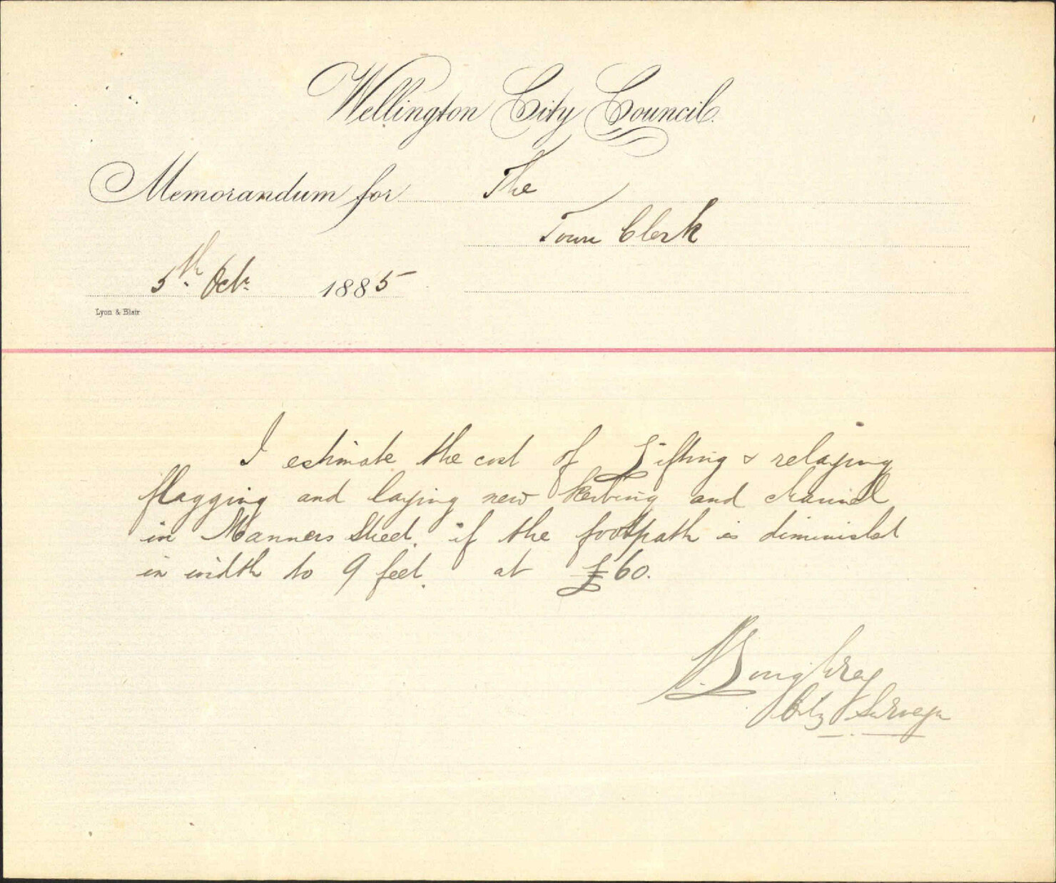 Cabstand, Manners Street - City Surveyor