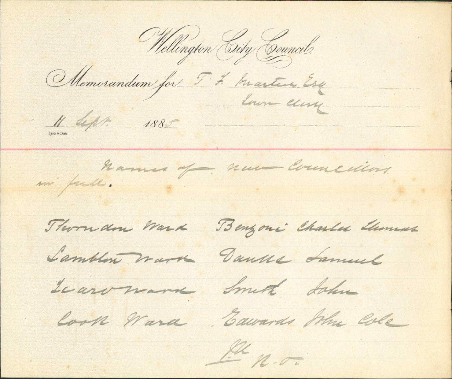 Election of Councillors - Returning Officer