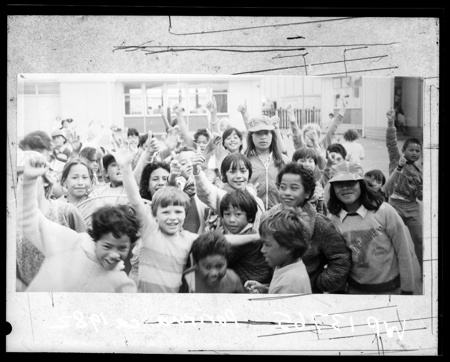 Children outside a Primary School, Porirua