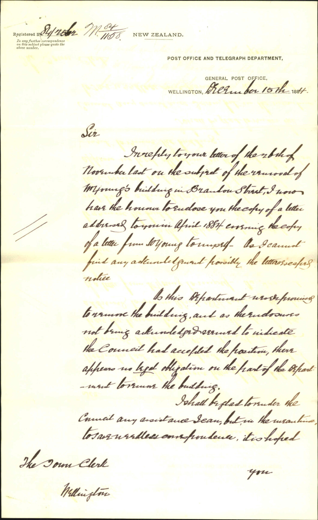 Temporary Office in Brandon Street - Post Office Department