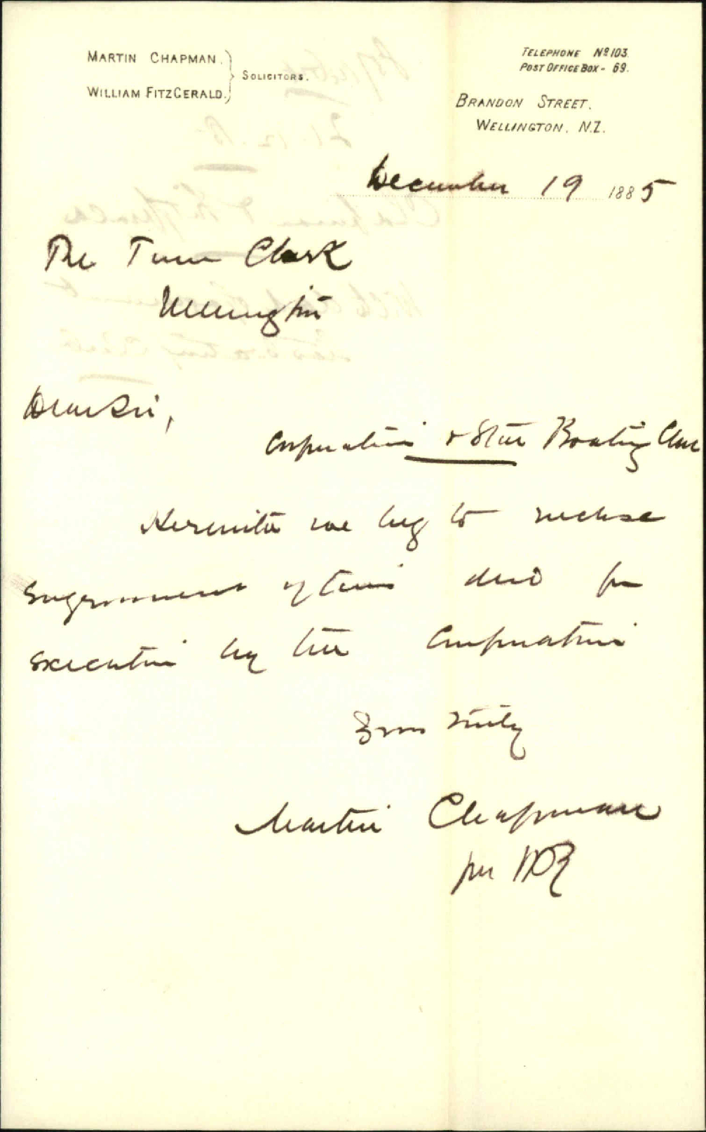 With deed of agreement star boating club - Chapman and Fitzpatrick