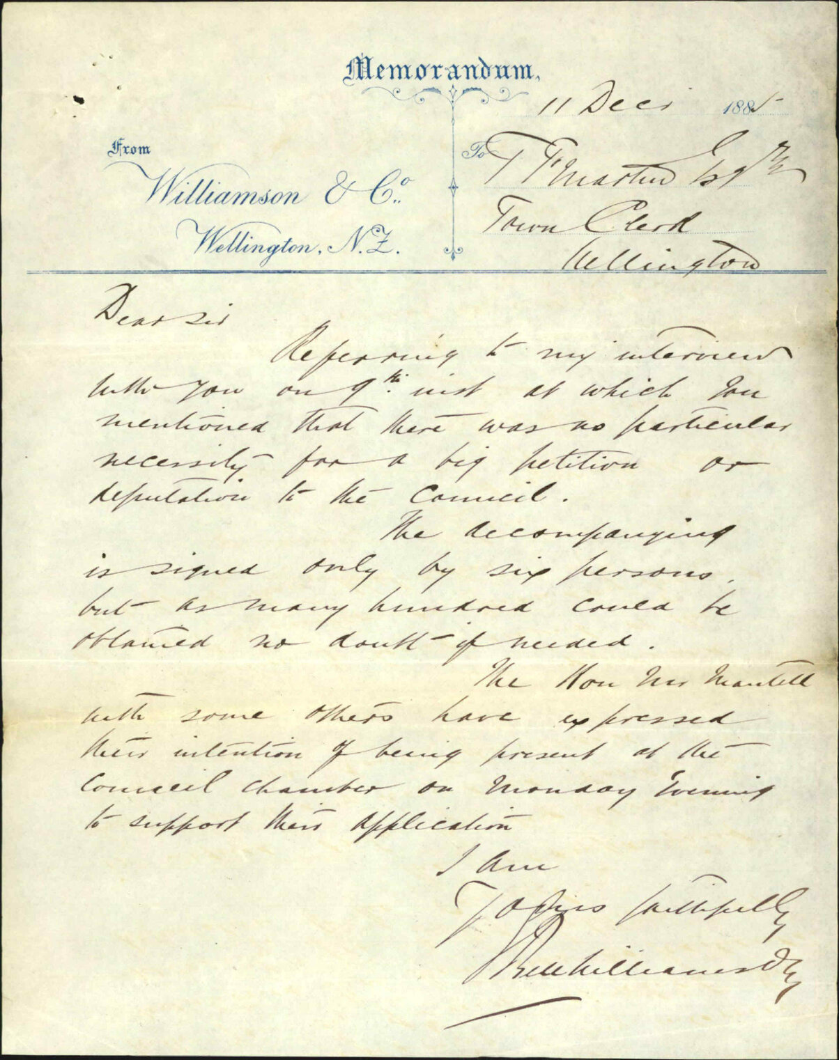 Petition regarding opening of Grass Street - A Warburton and others