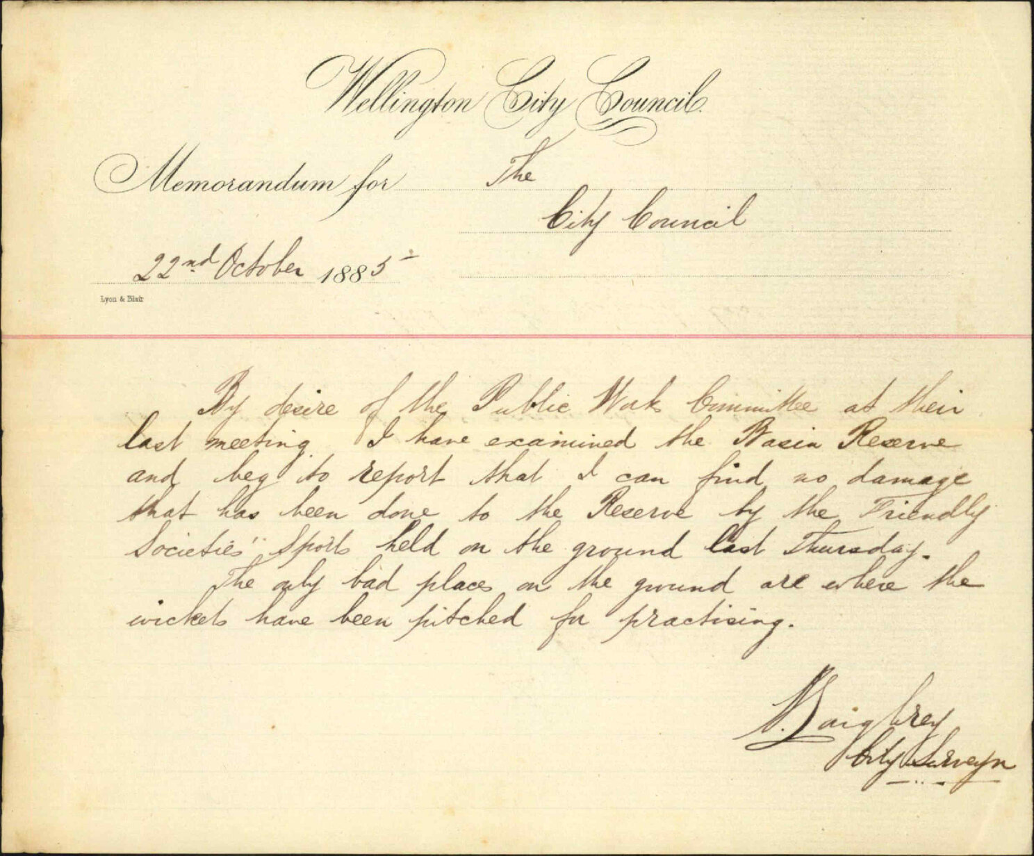 Basin reserve - City Surveyor