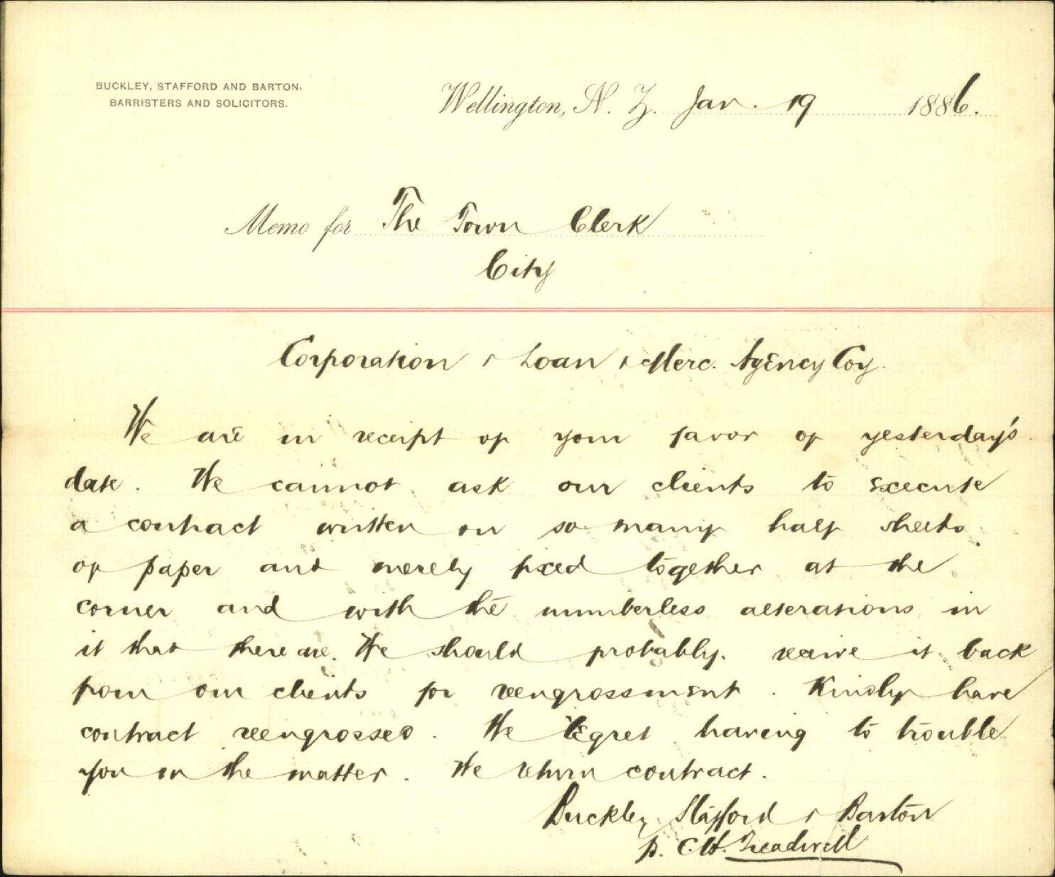 Corporation and Loan and Mercantile Agency Company - Buckley, Stafford and Barton