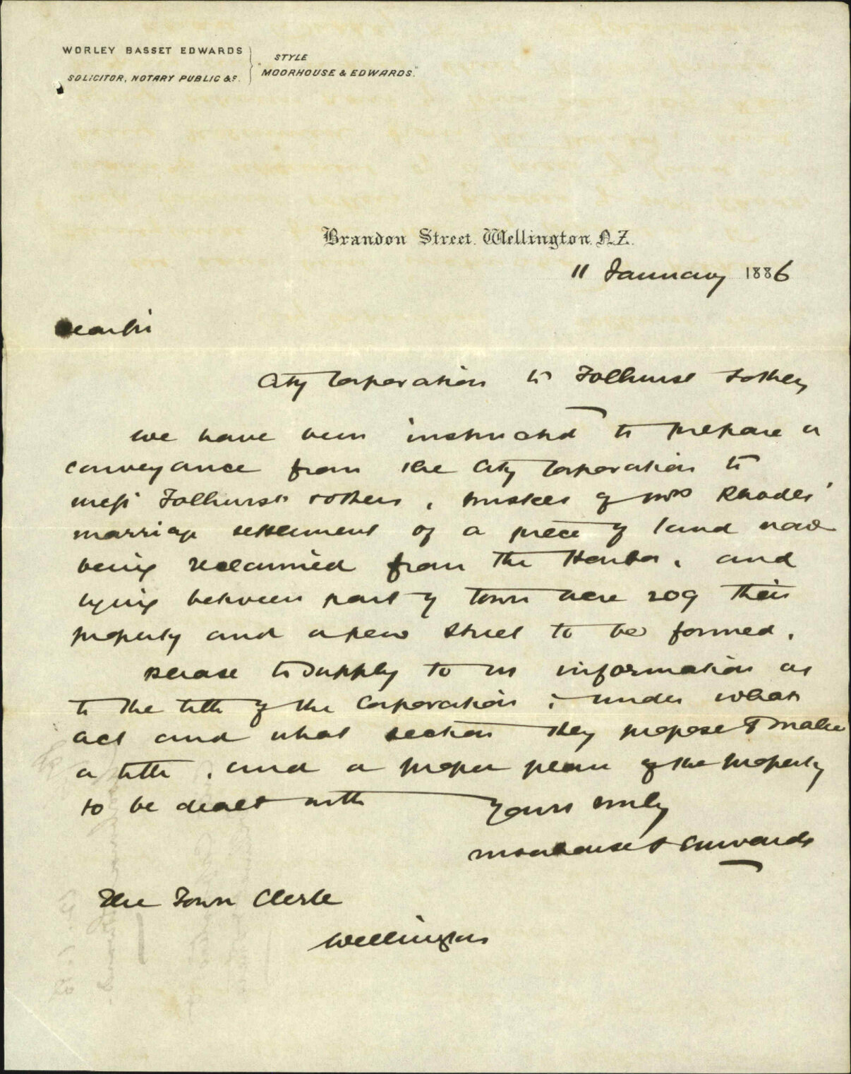City Corporation to Tolhurst and others - Moorhouse and Edwards
