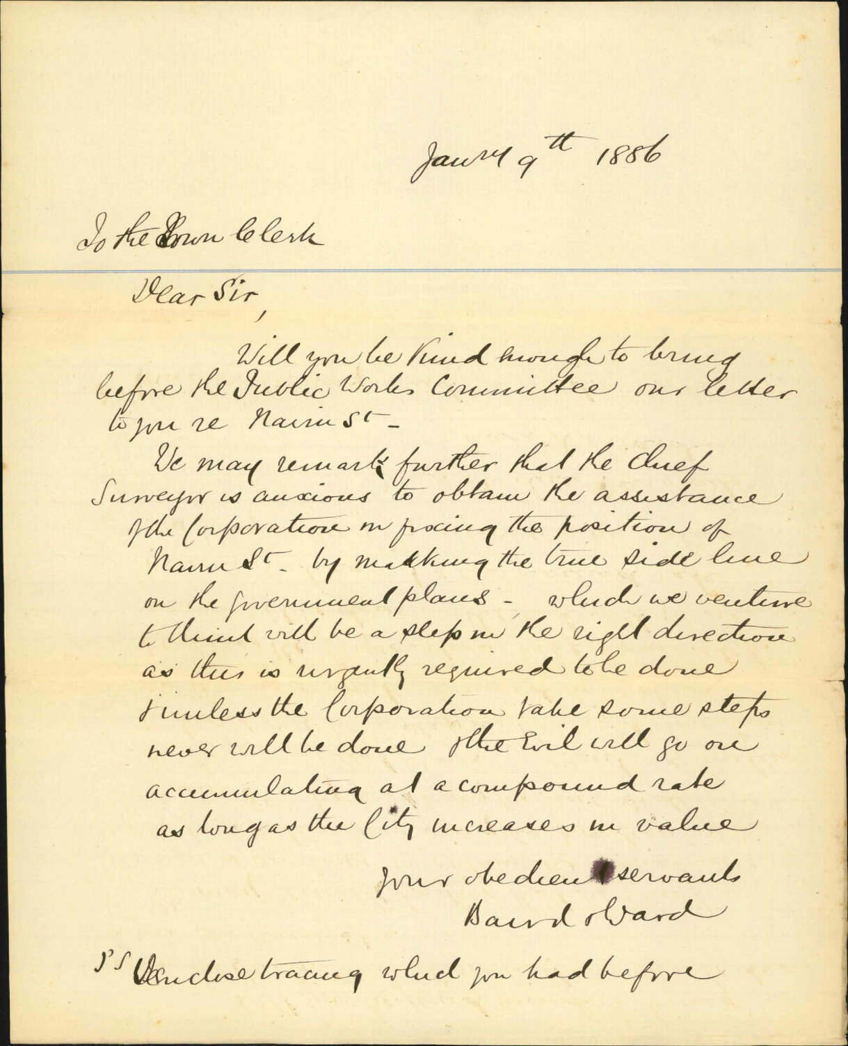 Further regarding Nairn Street - Baird and Ward