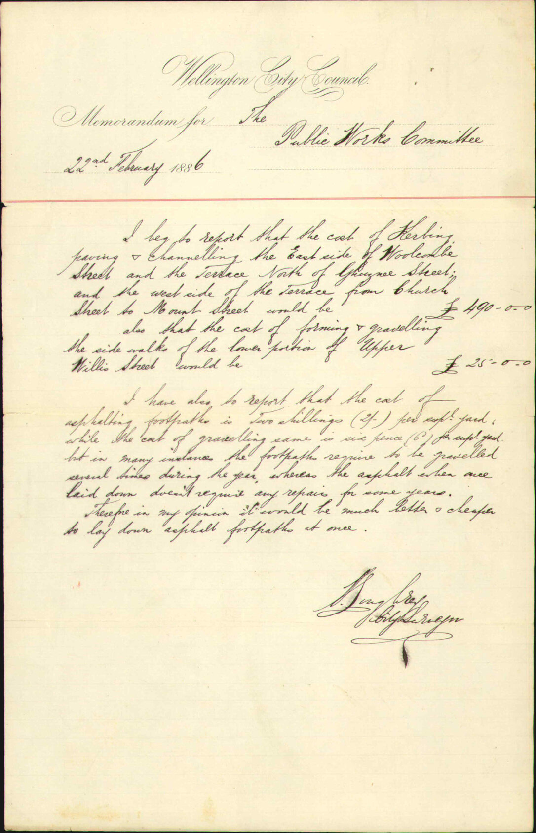 Report as to footpaths etc - City Surveyor