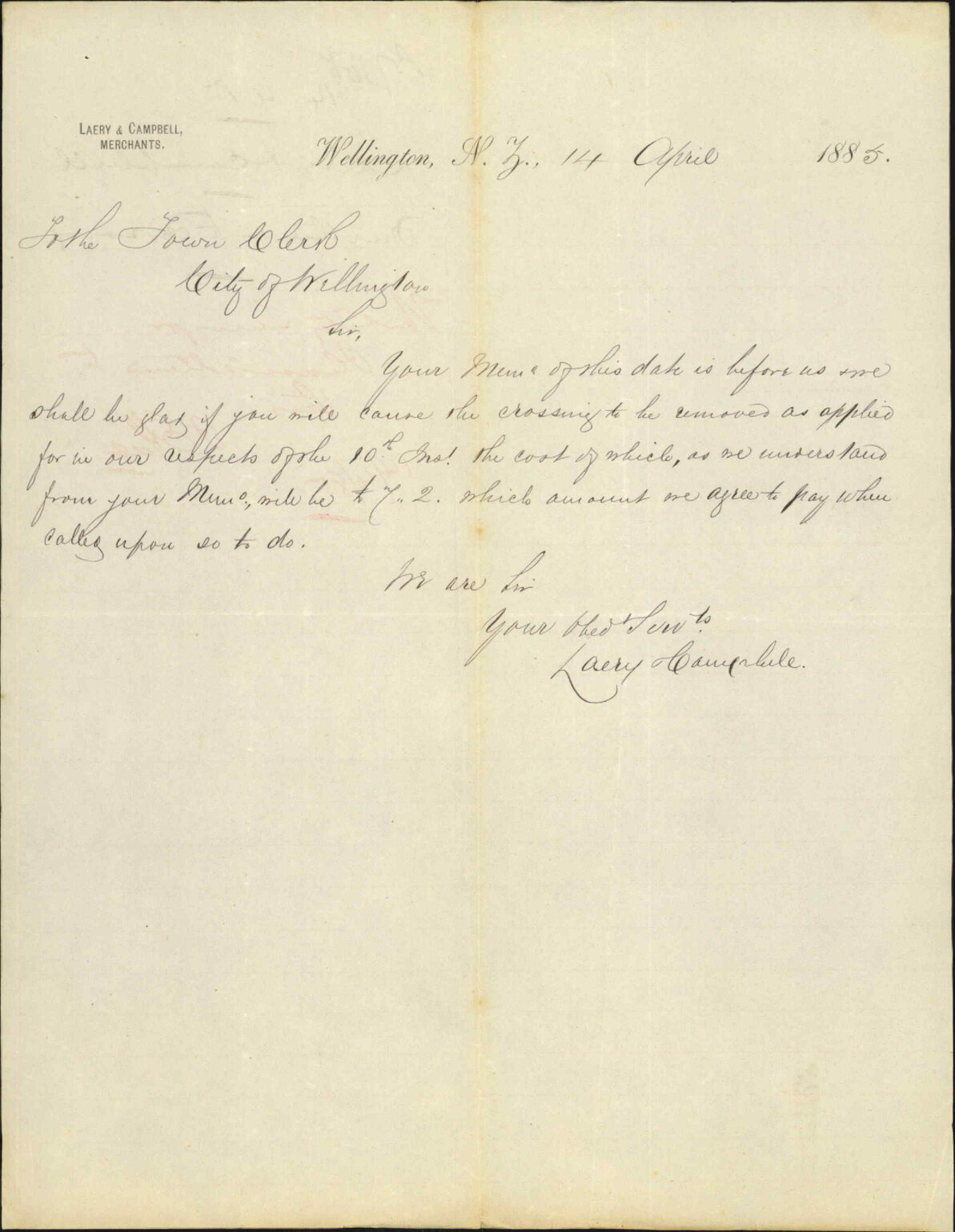 Further as to crossing - Laery and Campbell