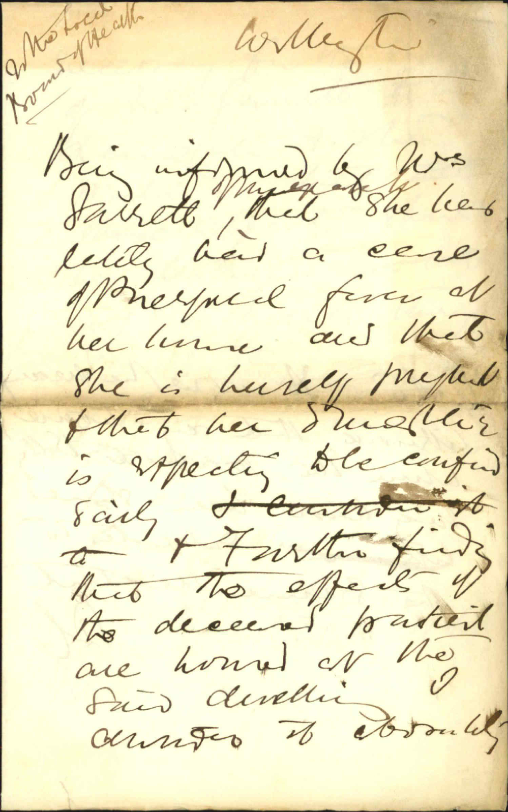 Certificate regarding Kate Kelly's case - Dr Cole