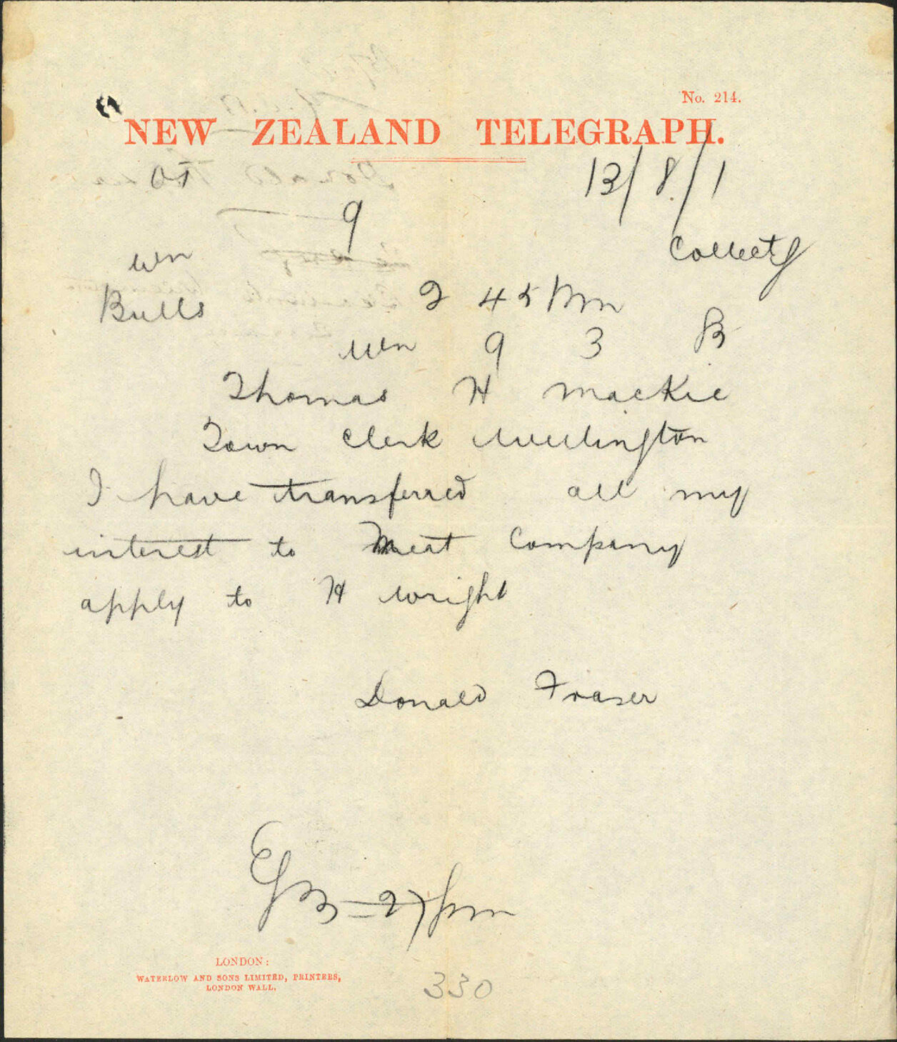 Breastwork Wellington Terrace - Donald Grater