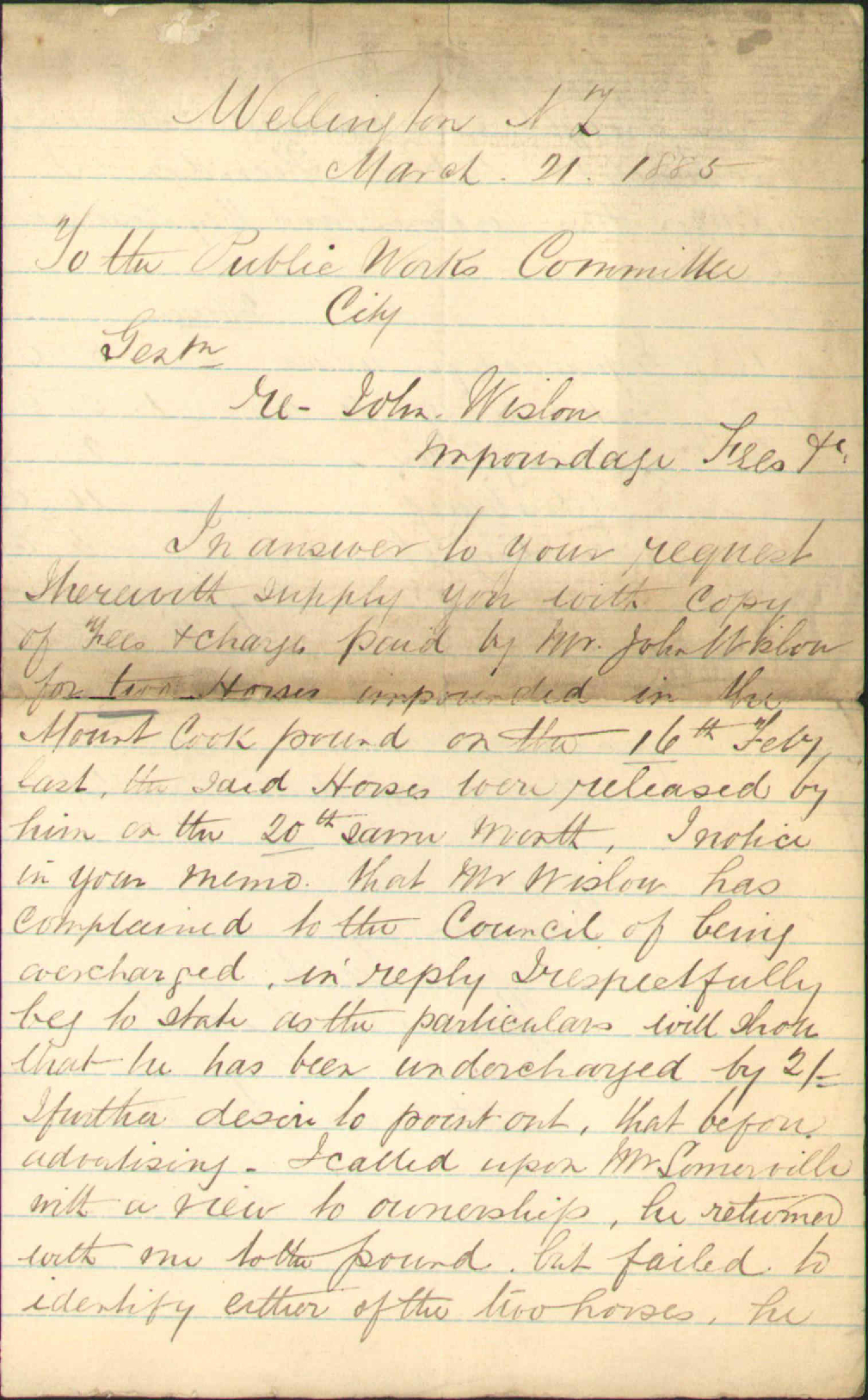 As to John Wishaws alleged overcharge - The Poundkeeper
