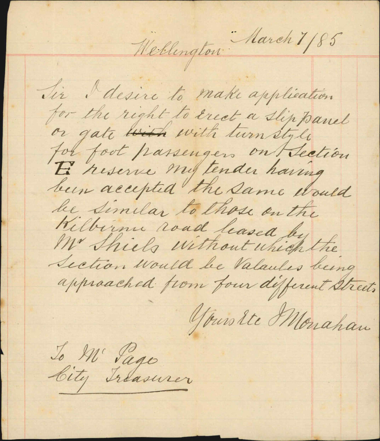 Road to Reserve E - J Monahan