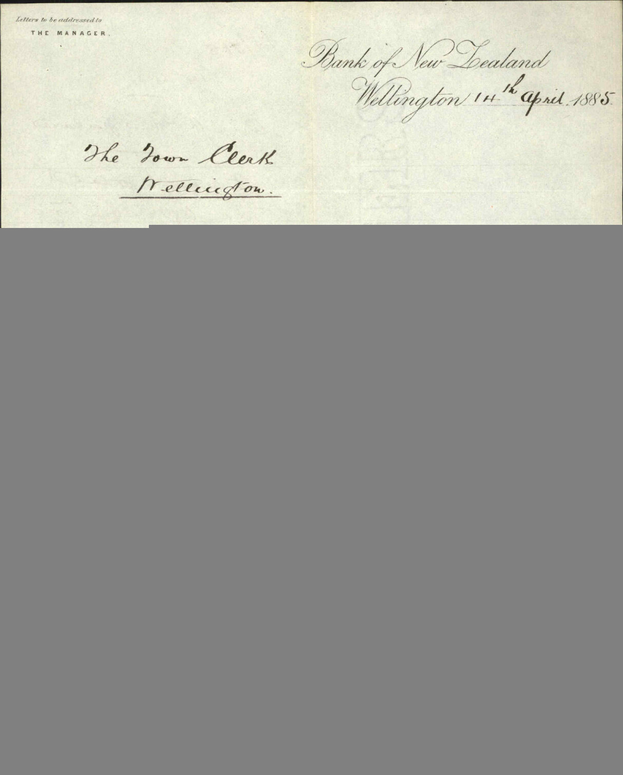 With receipt for late Dr Langleys debentures - Bank of New Zealand