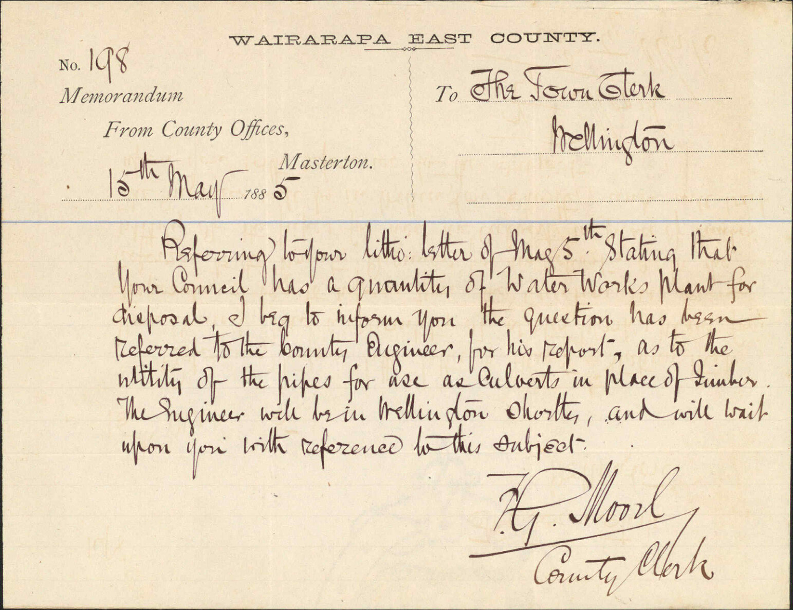 Water works plant - Wairarapa East County