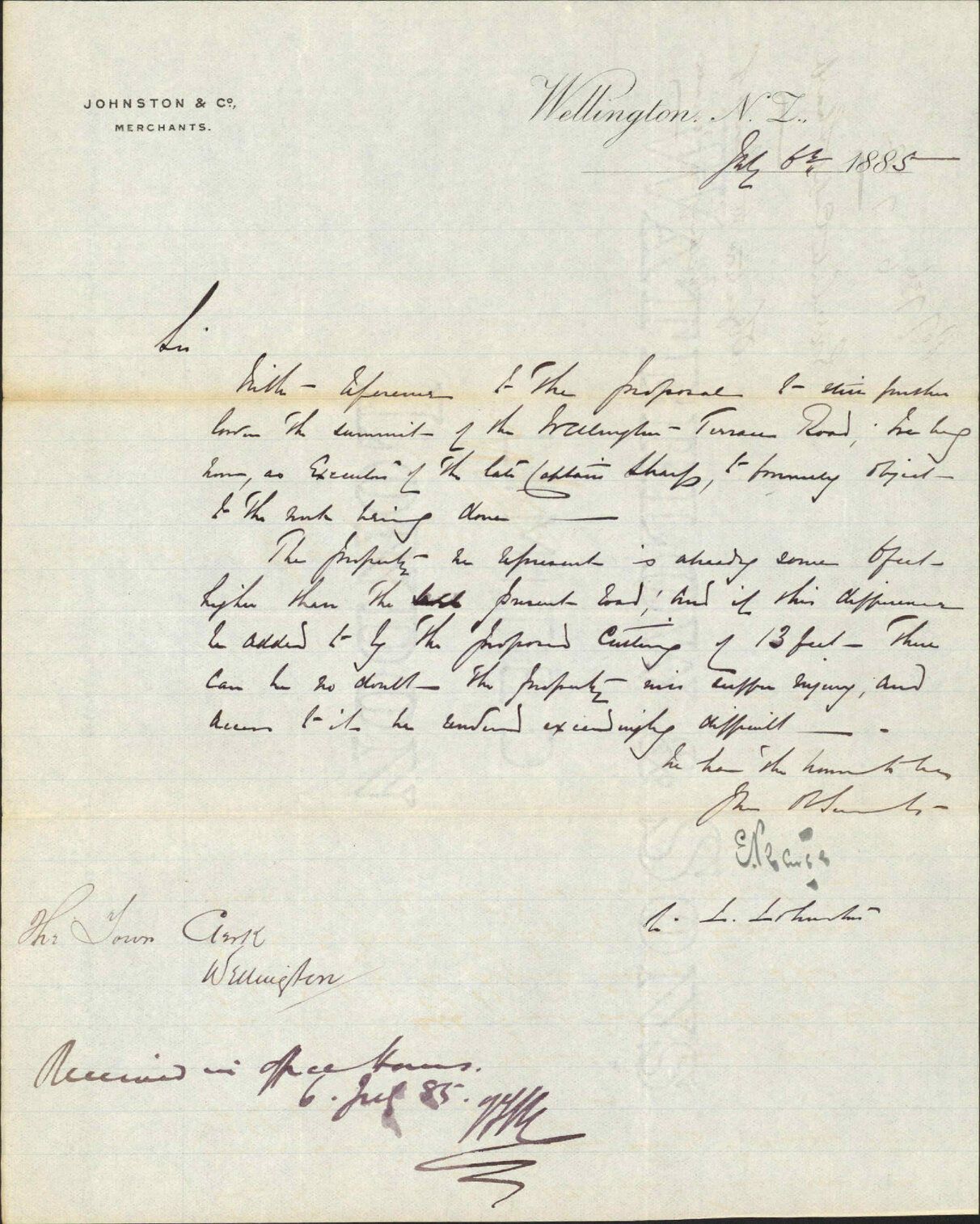 Objection to levels of Wellington Terrace - Executers of Late Captain Sharp