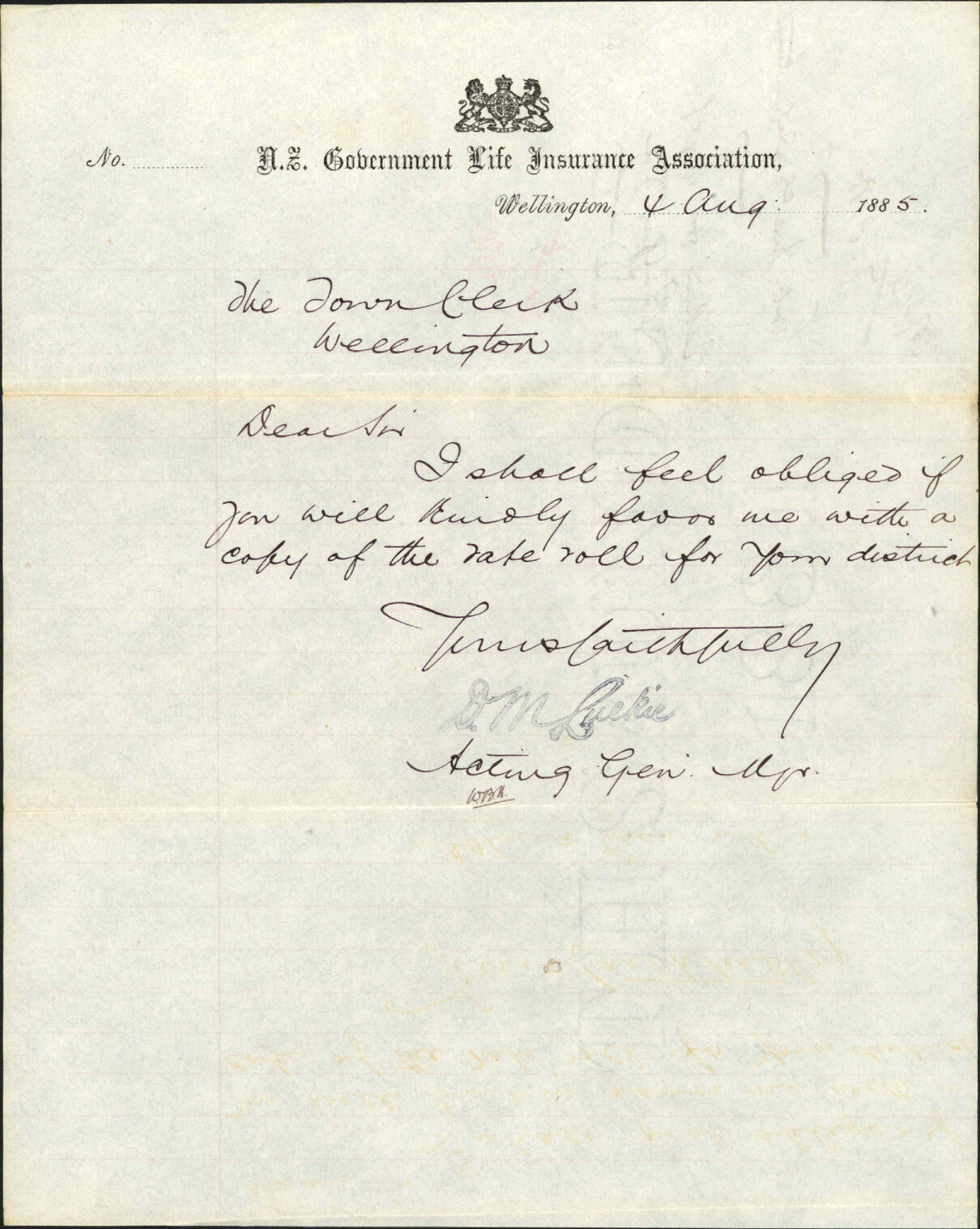 Asking for copy of Burgess Rolls - Government Insurance Department