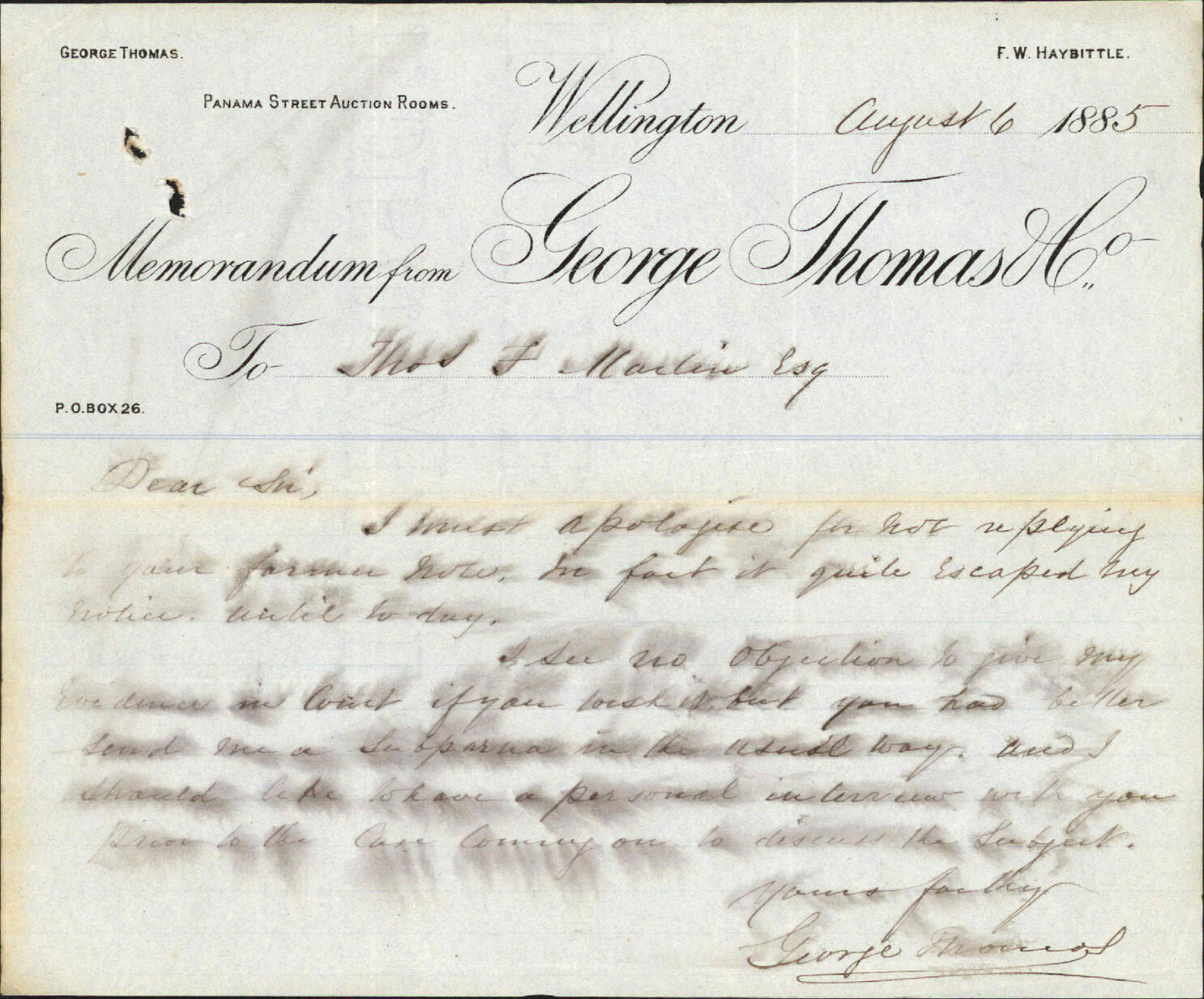 Hunter v Corporation - George Thomas and Co