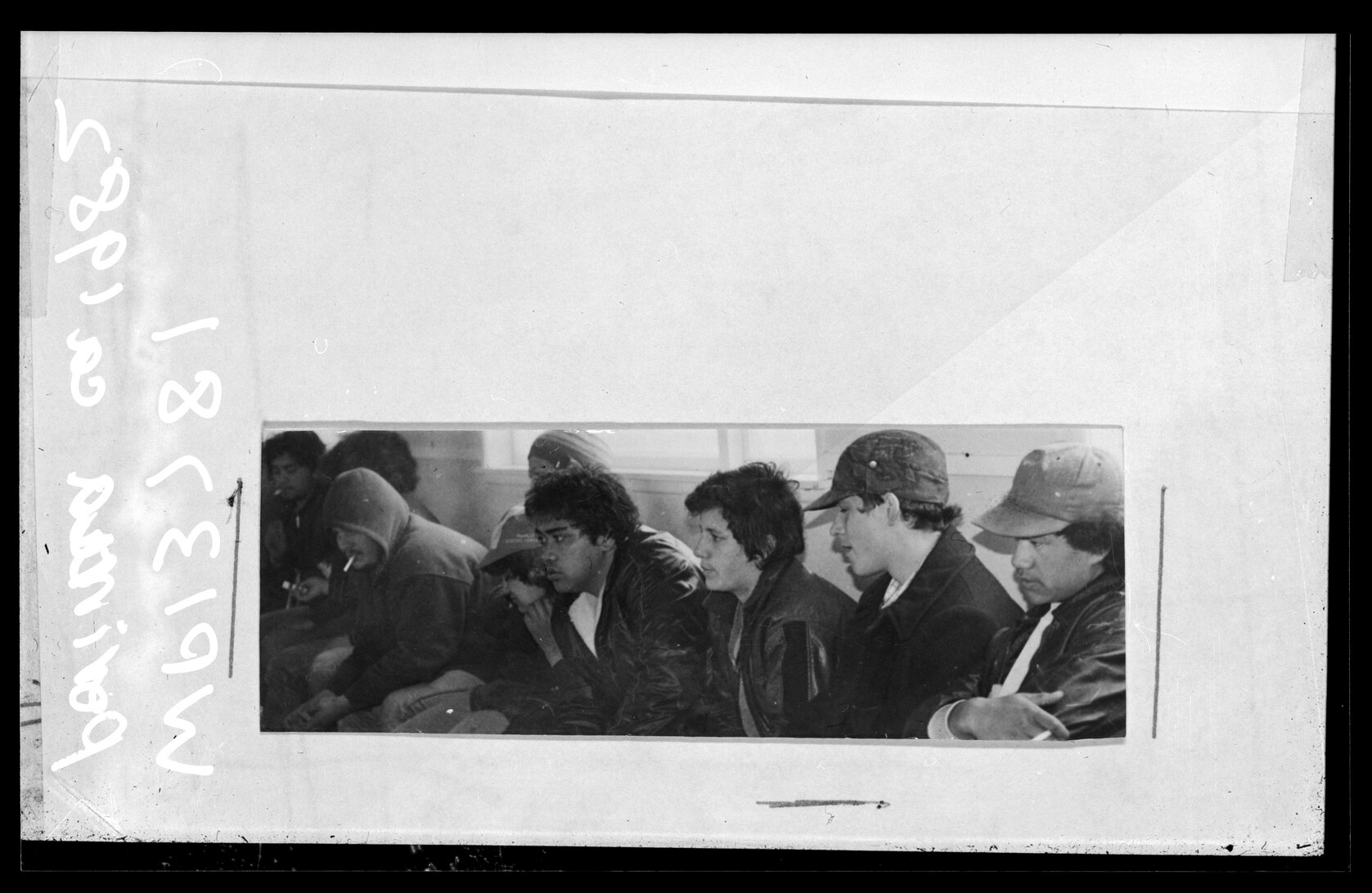 Group gathered for a meeting, Porirua