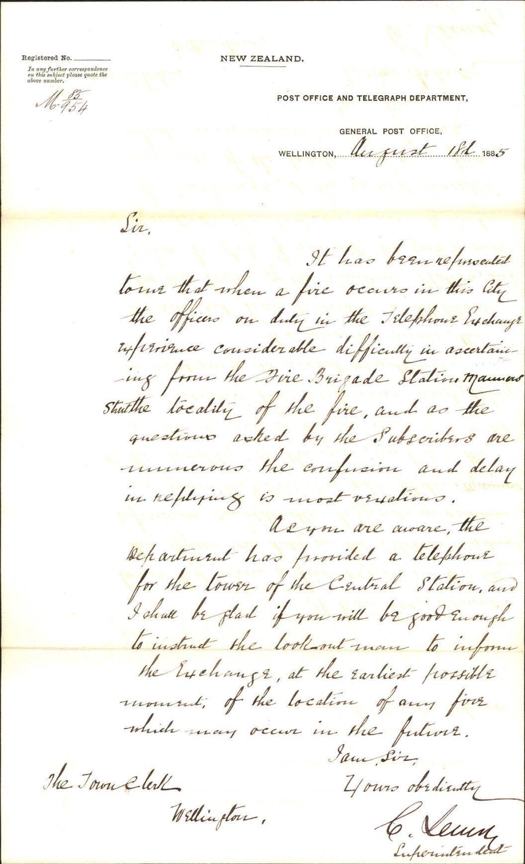 Telephone Exchange and fires - Post Office and Telegraph Department