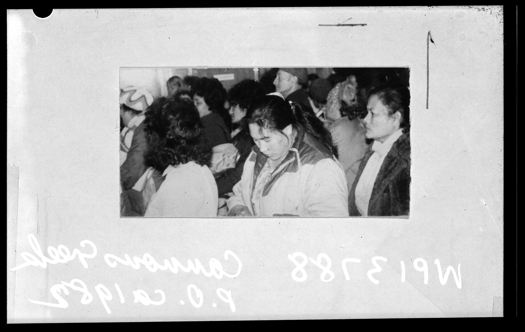 People in line at the Post Office, Cannons Creek, Porirua