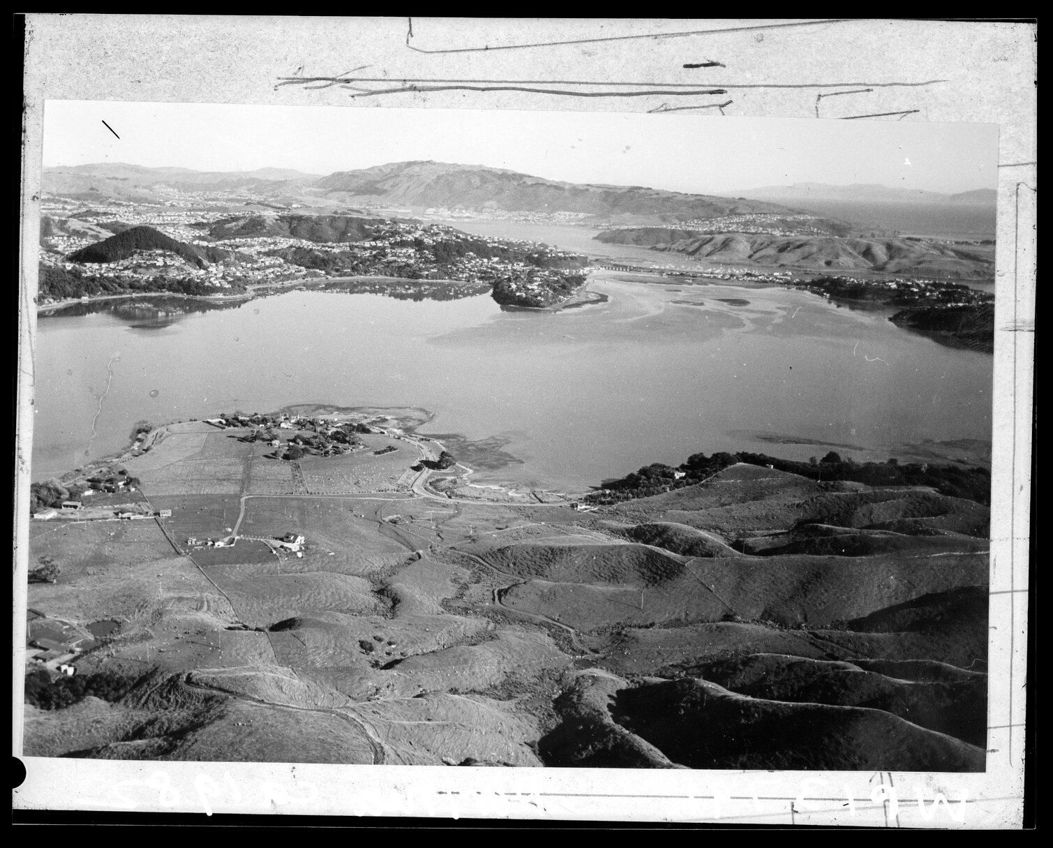 Aerial view of Pauatahanui, Grays Road in foreground, Porirua