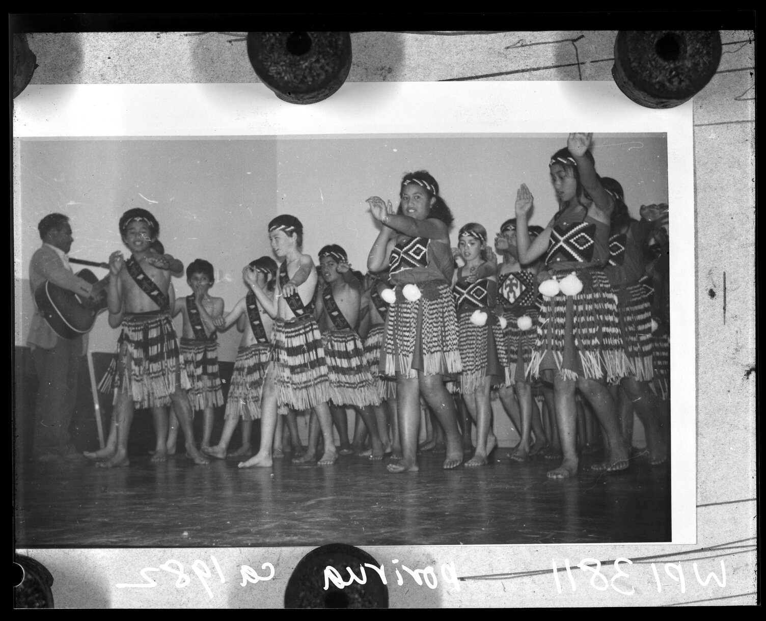 Students performing Maori dance, Porirua