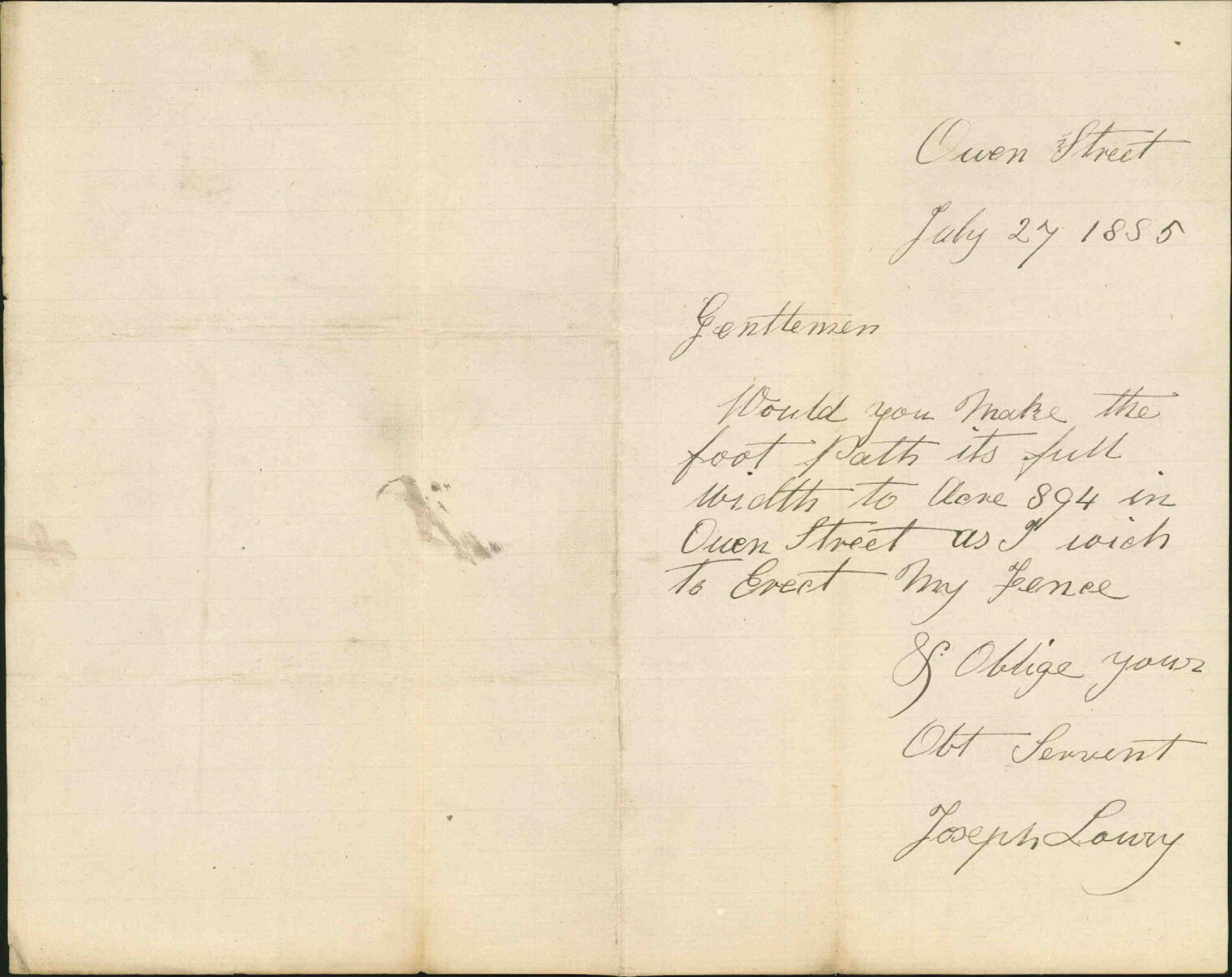 Footpath, Owen Street - Joseph Lowrey