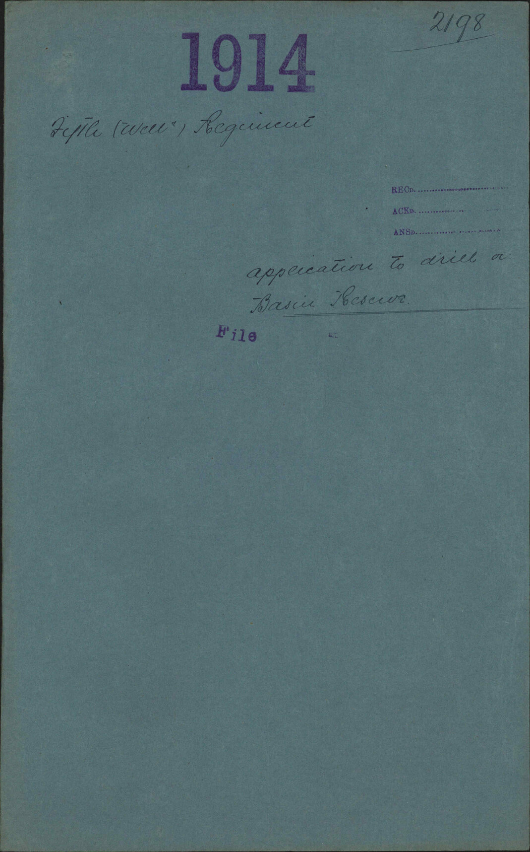 Application to drill on Basin Reserve - Fifth (Wellington) Regiment