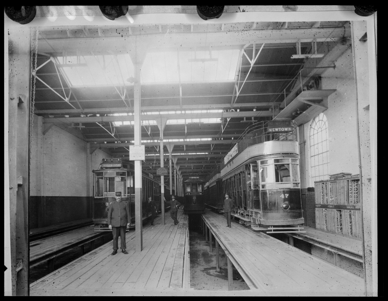 Interior of Tram Barn, Thorndon