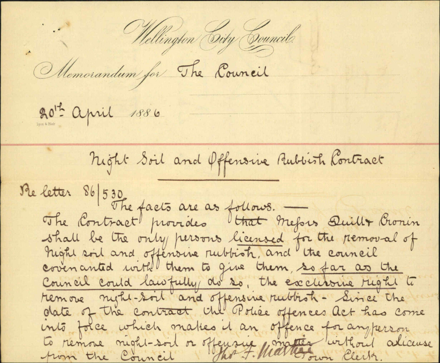 Quill &amp; Cronin and removal of offensive rubbish - Fitzherbert and Devine