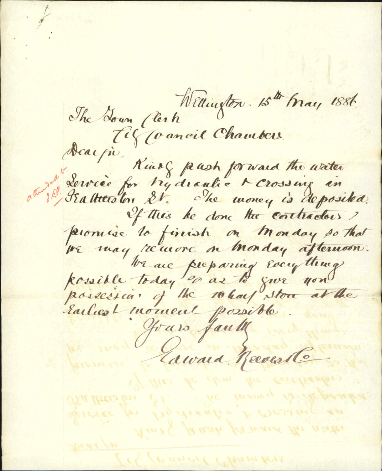 As to removal of store - Edward Reeves