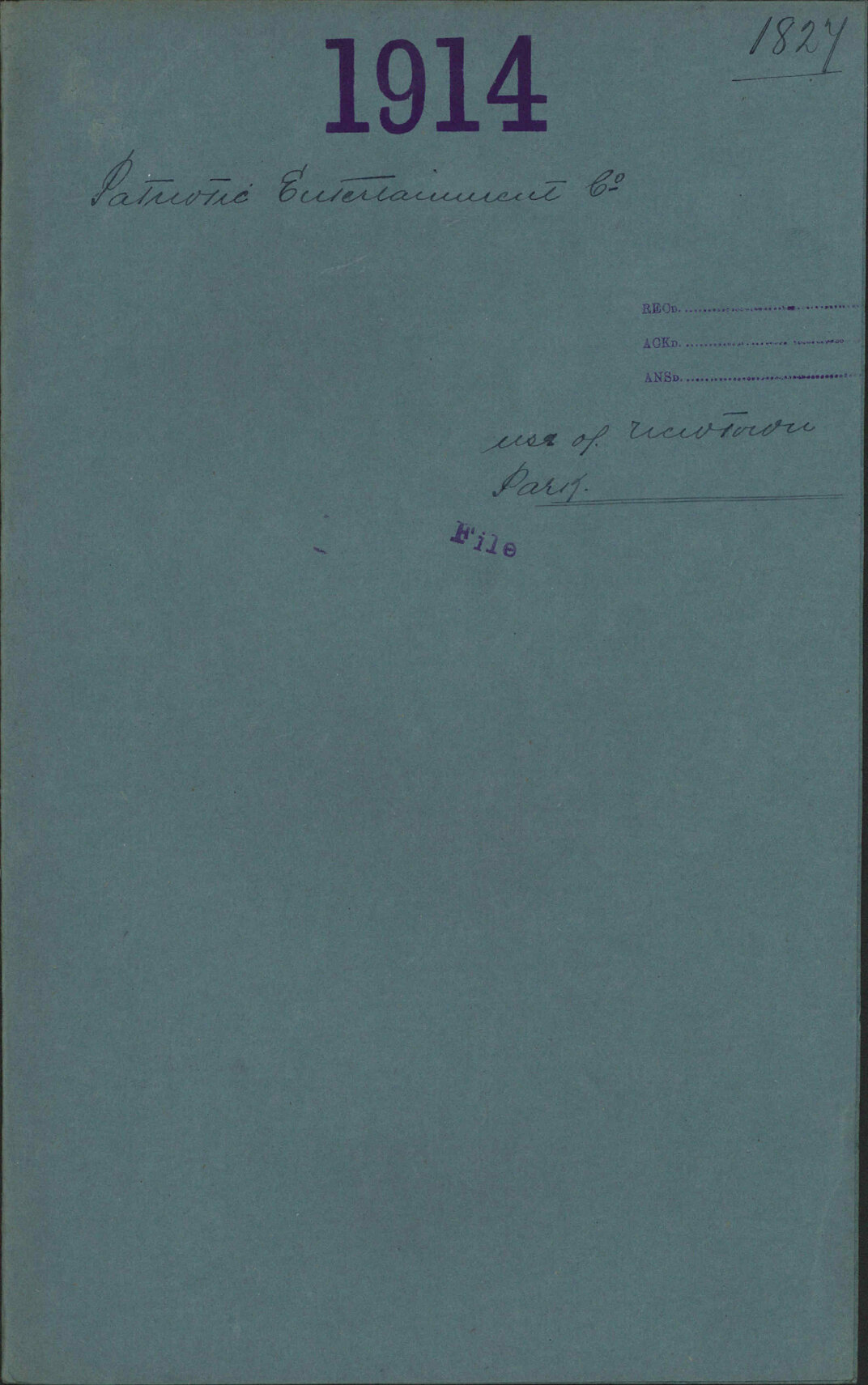 Use of Newtown Park - Patriotic Entertainment Co