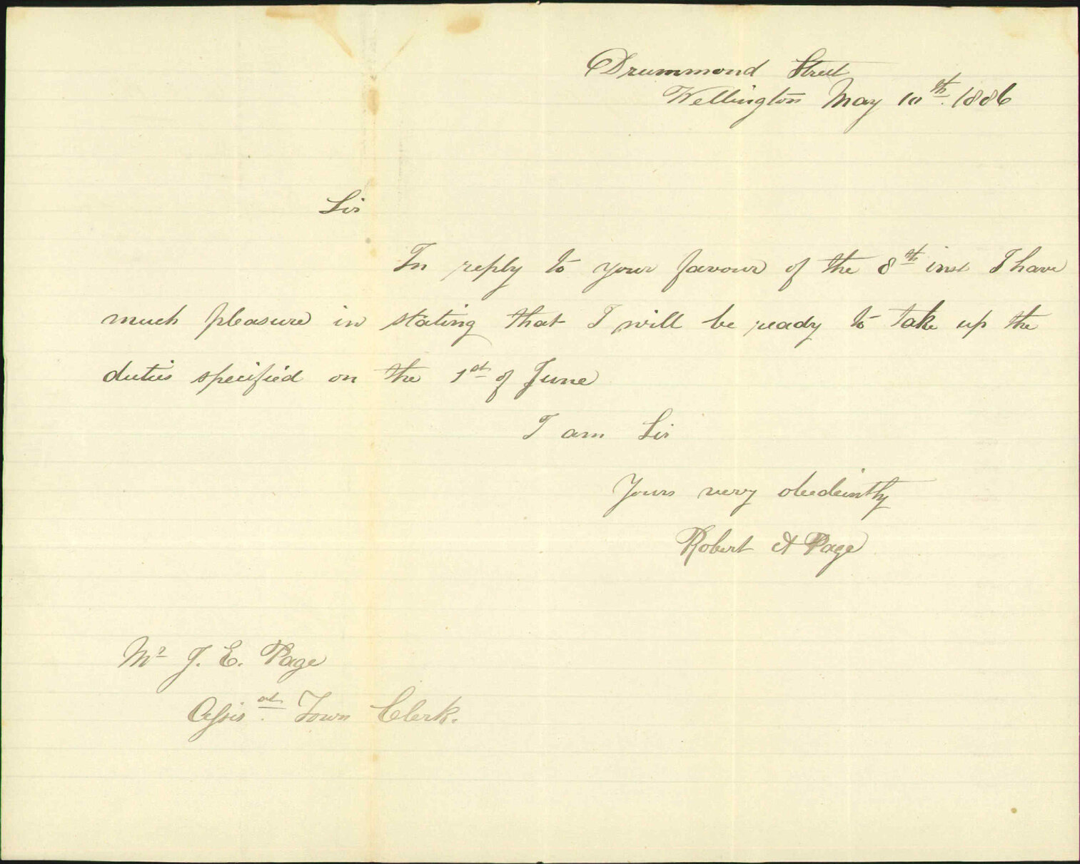 Ready to assume office on 1st June - R M Page