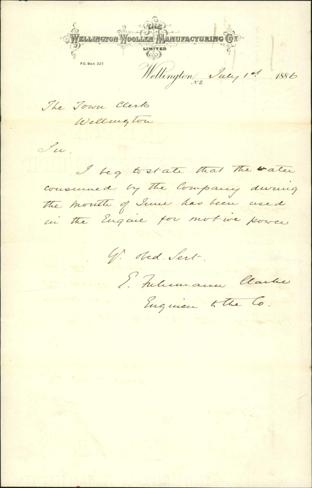 Water at Petone - Wellington Woollen Manufacturing Company