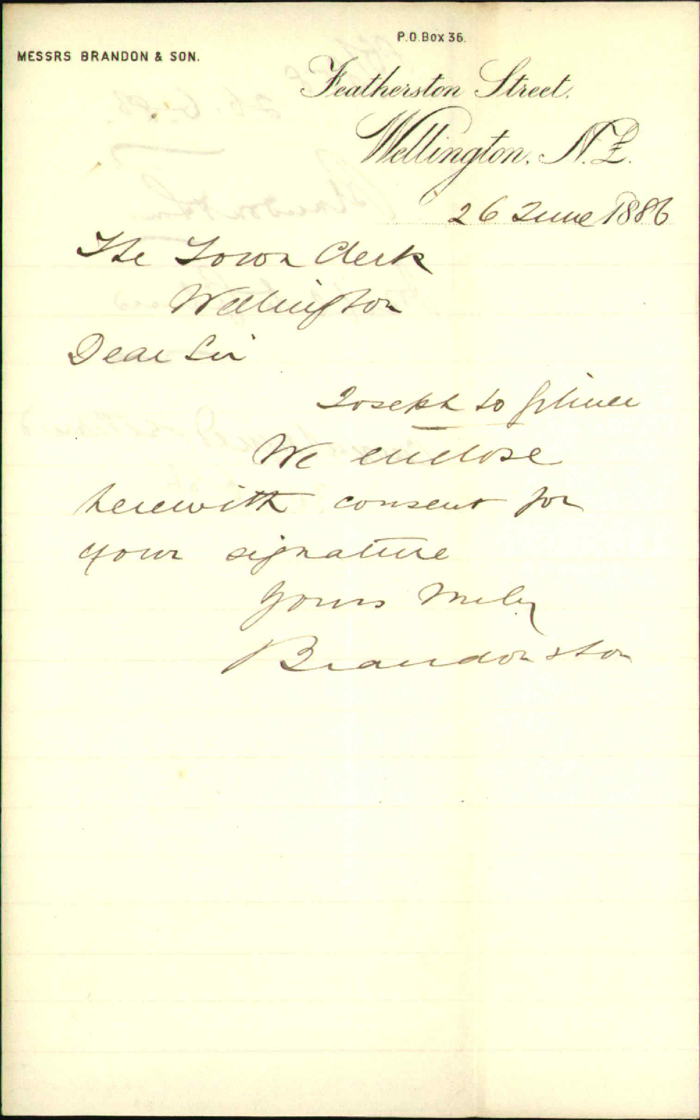 Joseph to Gilmer - Brandon and Son