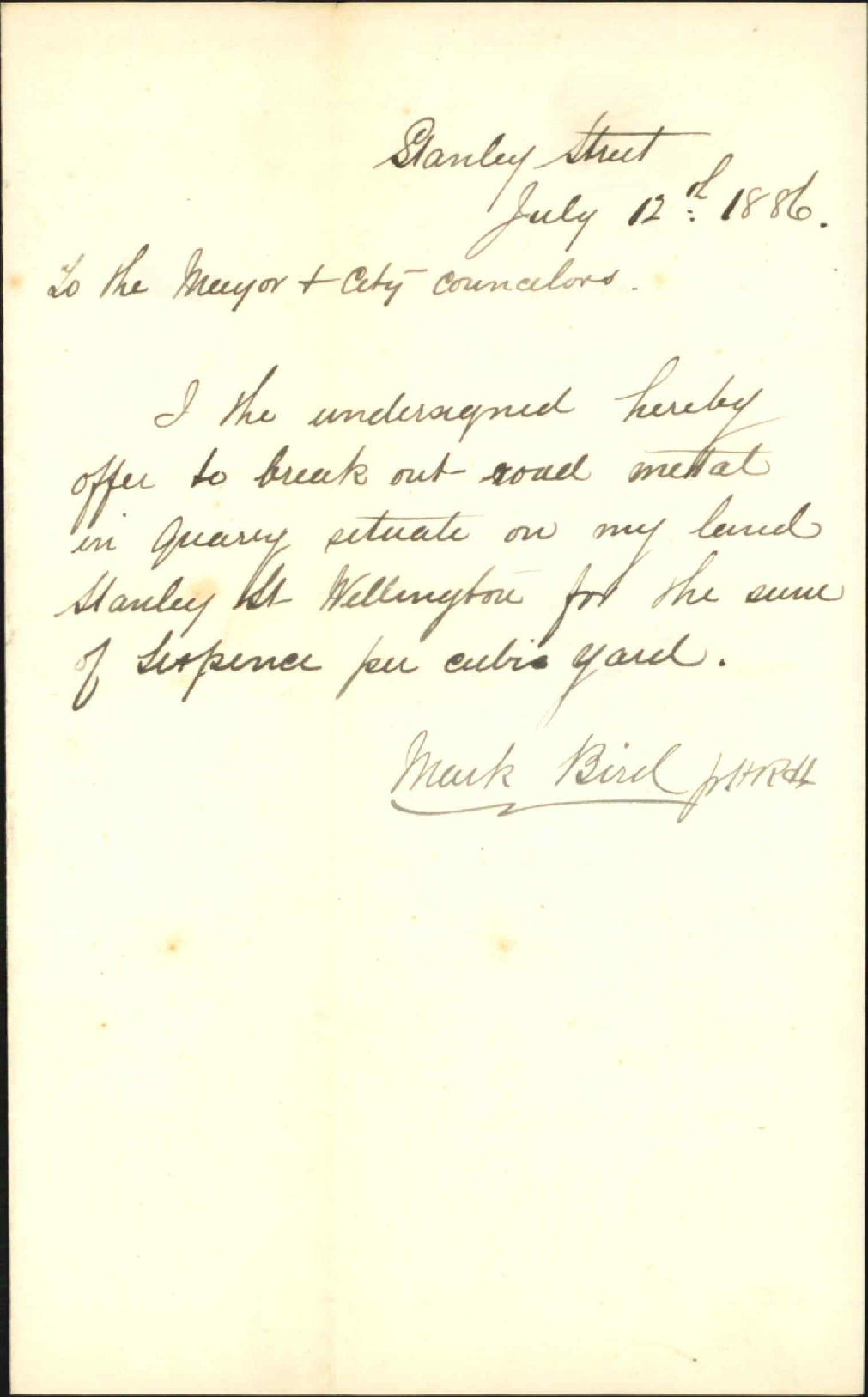 Quarrying in Stanley Street - Mary Bird