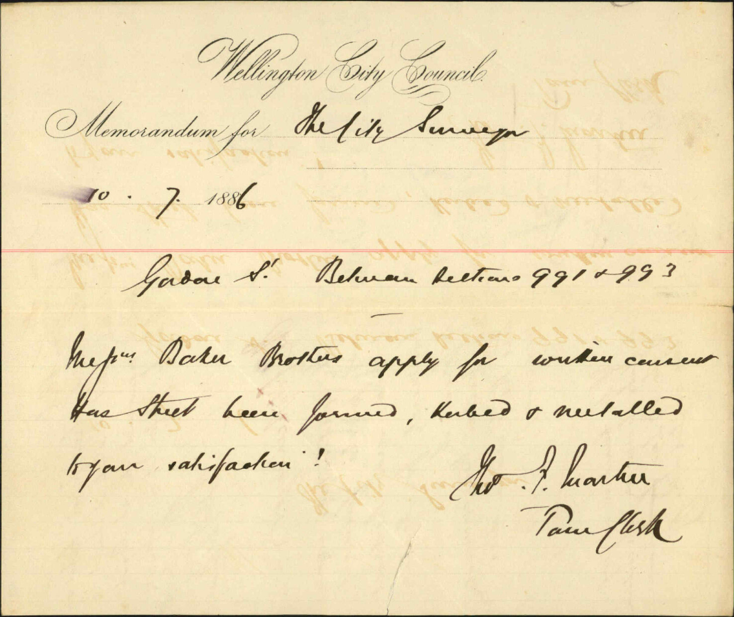 Formation of Gordon Street - City Surveyor