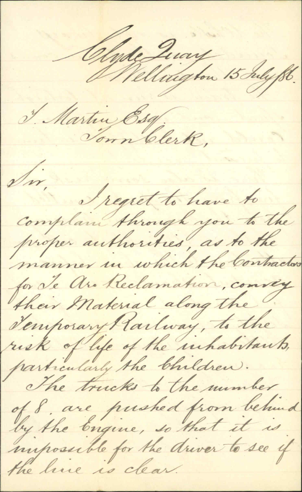 Te Aro Reclamation contract - Charles Crathie