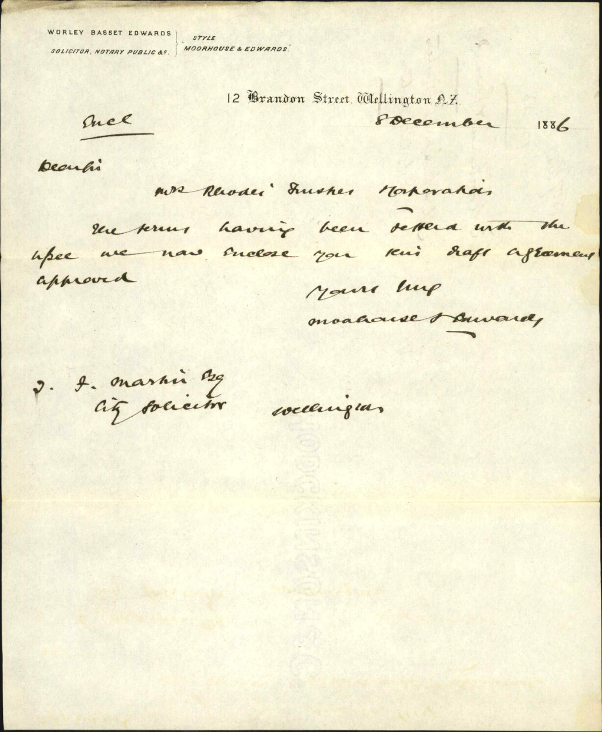 Mrs Rhodes Trustees and the Corporation - Moorhouse and Edwards